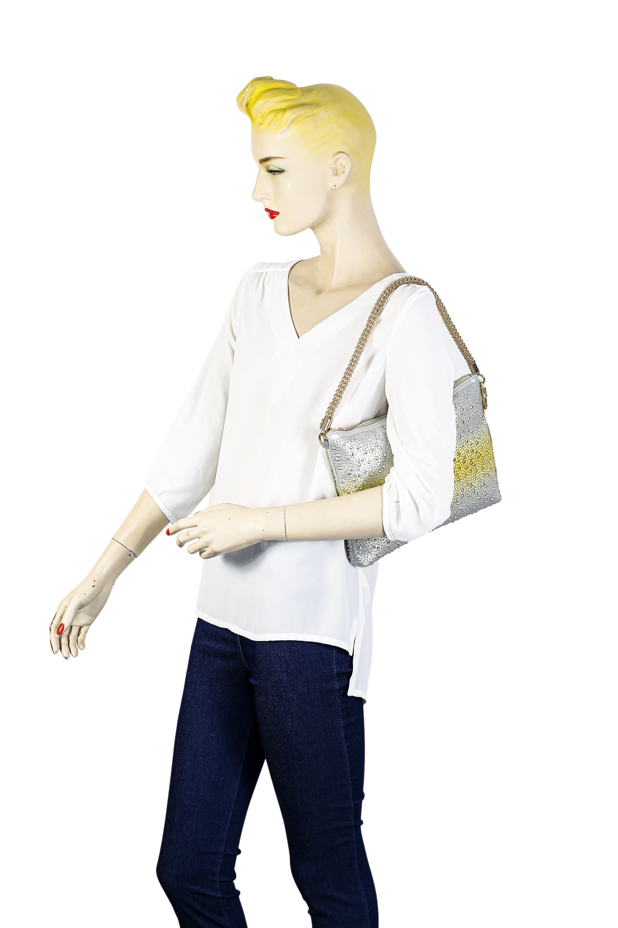 COLLEZIONE ALESSANDRO Schultertasche »Bling«, mit tausenden Strass Glitzersteinen