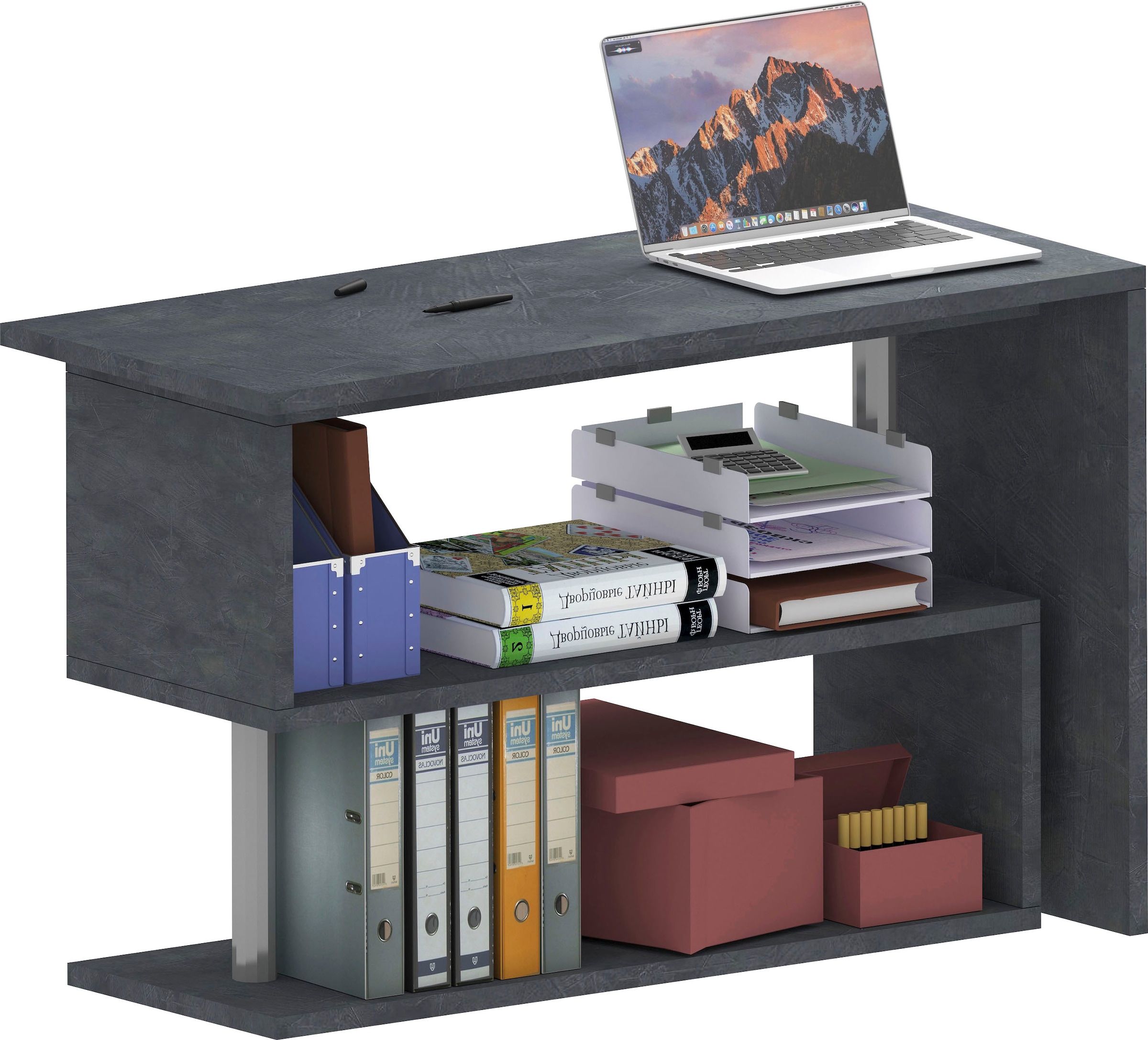 INOSIGN Schreibtisch »Volta, Made in Italy«, multifunktional - als Computertisch, Eckschreibtisch oder Sideboard