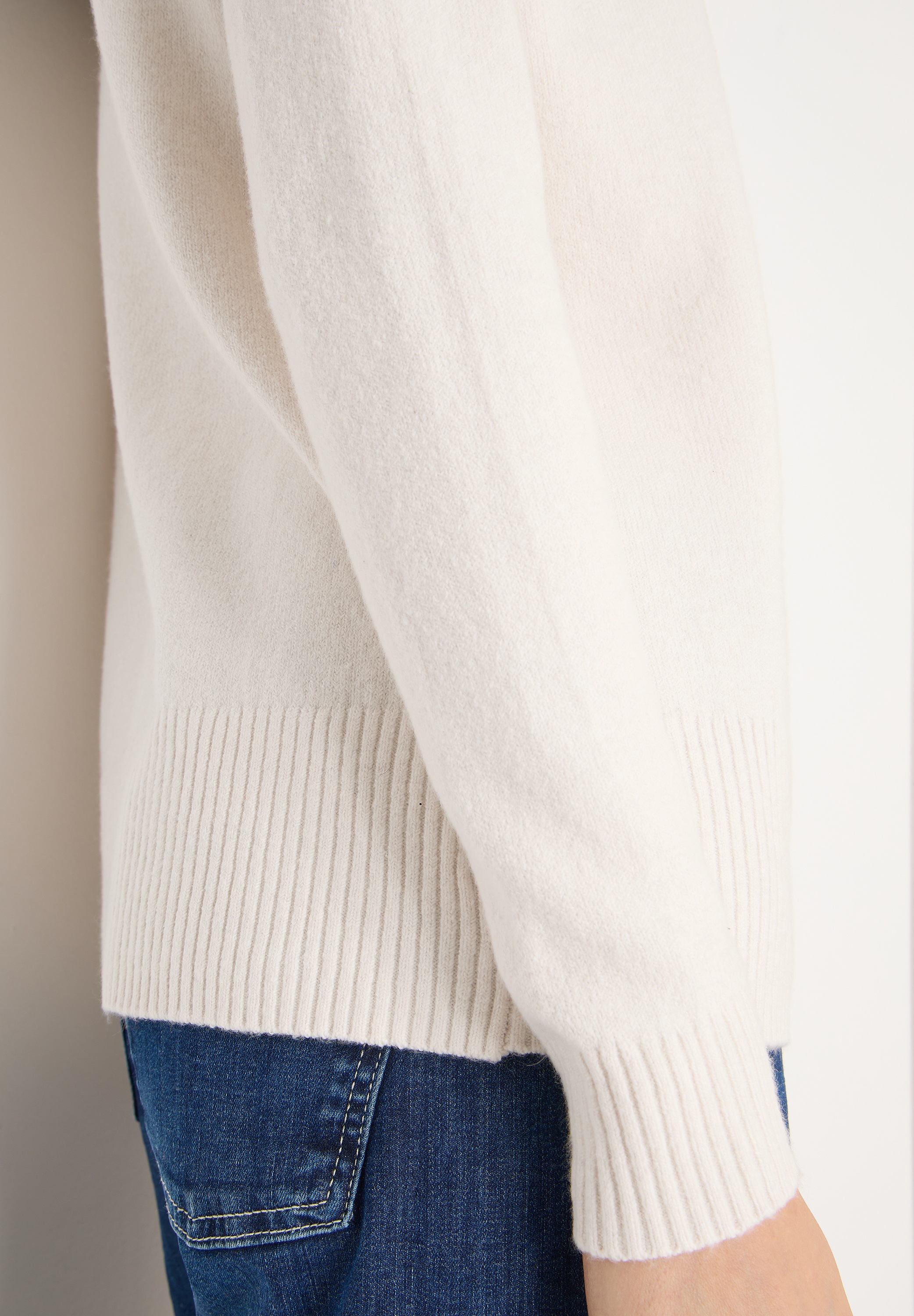 Stehkragenpullover CECIL, Damen, Gr. S (38), light greige, Strick, Obermaterial: 37% Baumwolle, 34% Polyacryl, 26% Polyester, 3% Elasthan, unifarben, lässig geschnitten hüftbedeckend, Rundhals, Bündchen, Pullover Stehkragenpullover, mit Turtelneck-Stehkra 6