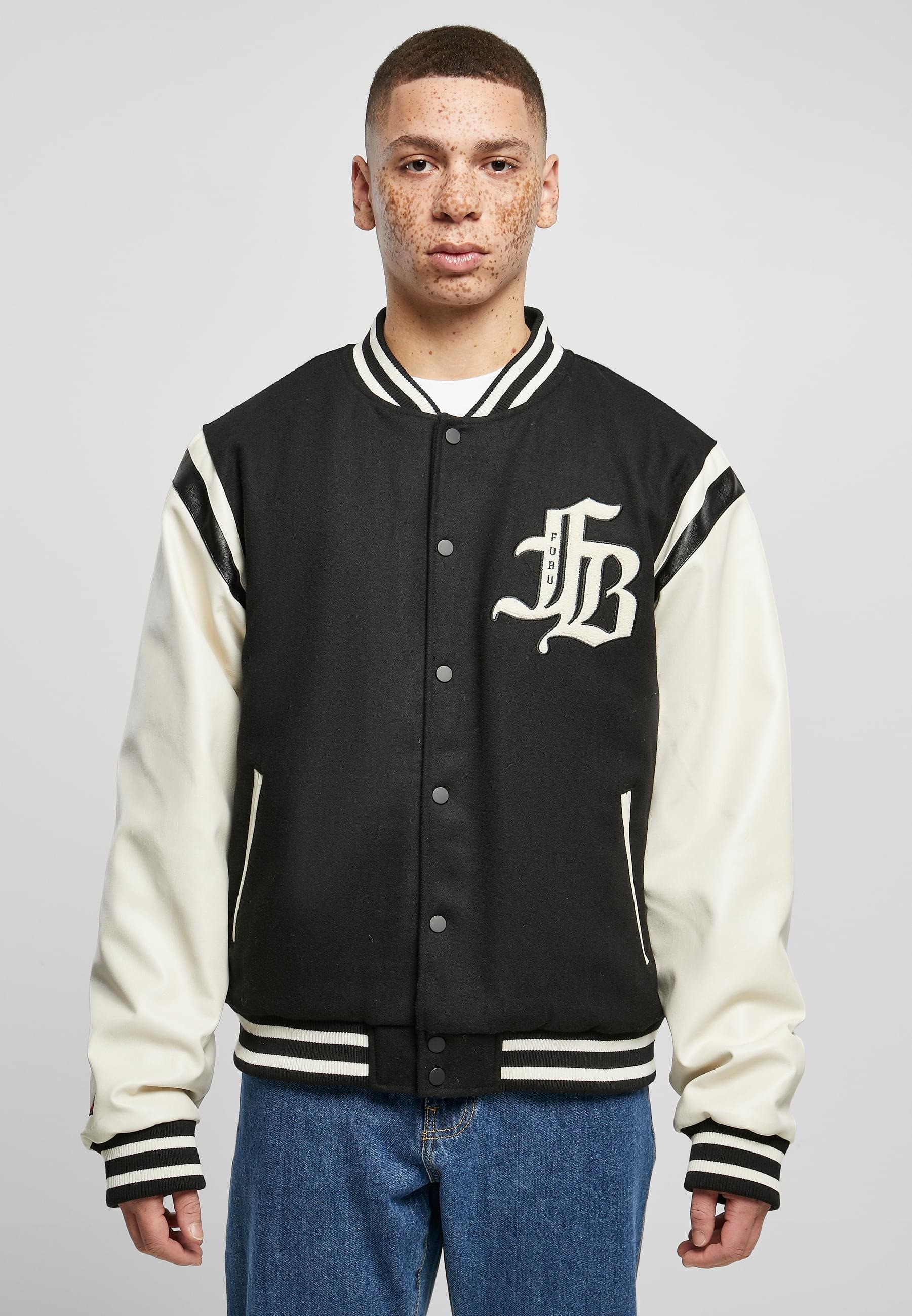 Fubu Allwetterjacke »Fubu Herren FM231-021-1 FUBU Old English Varsity Jacket« 1 Stk. tlg. ohne Kapuze