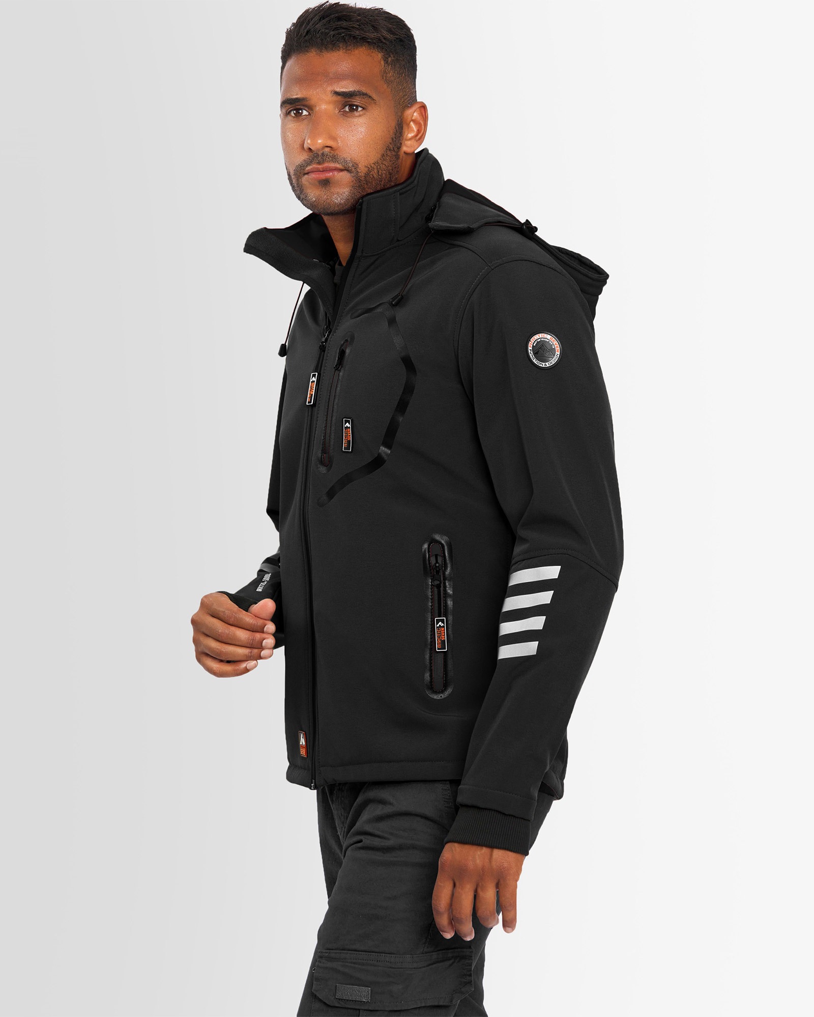Arctic Seven Softshelljacke »ASColori«, Outdoorjacke mit abnehmbarer Kapuze