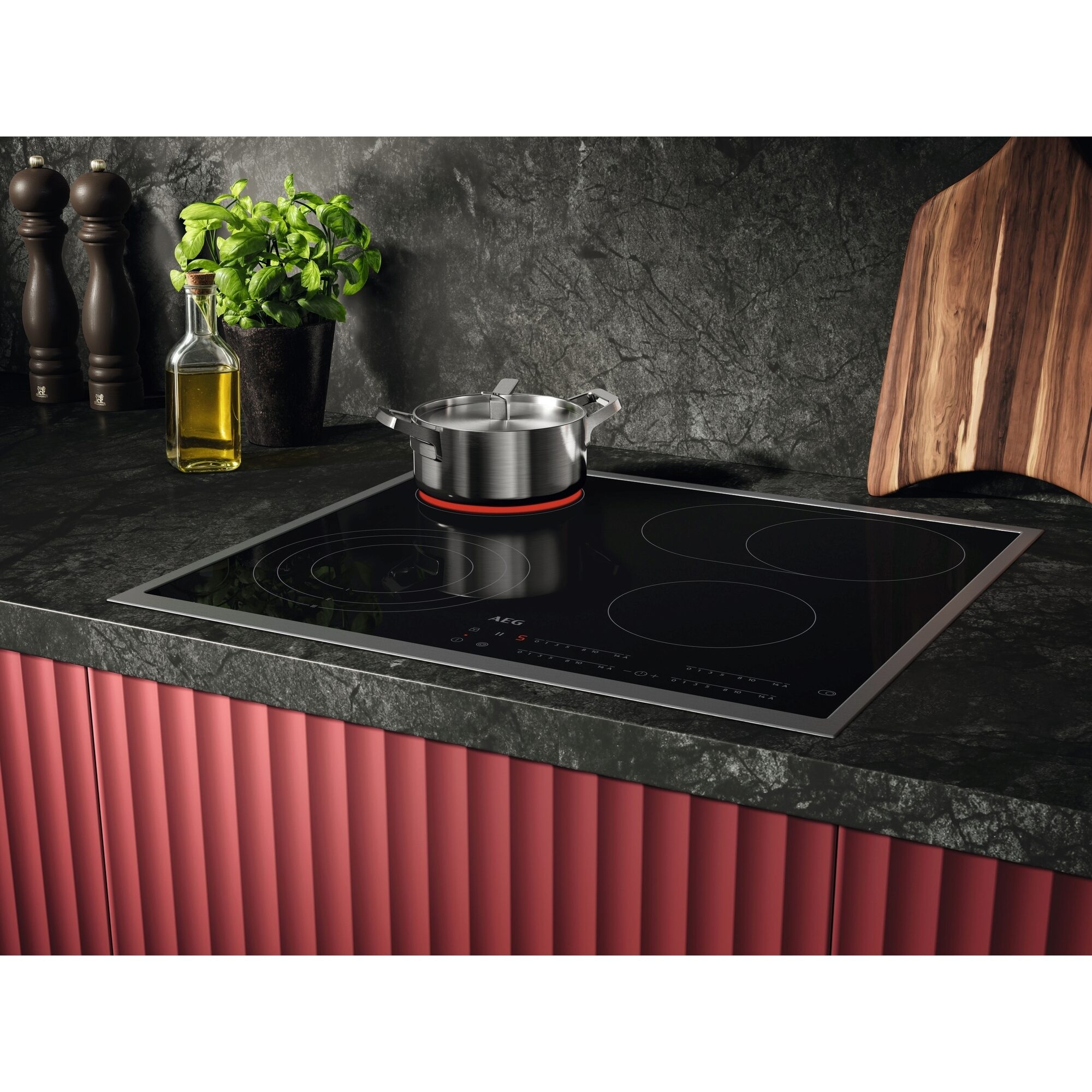 AEG Elektro-Kochfeld »TO64RAA7XB« Autarkes Kochfeld: Erweiterbare Kochzonen für große Pfannen und Töpfe