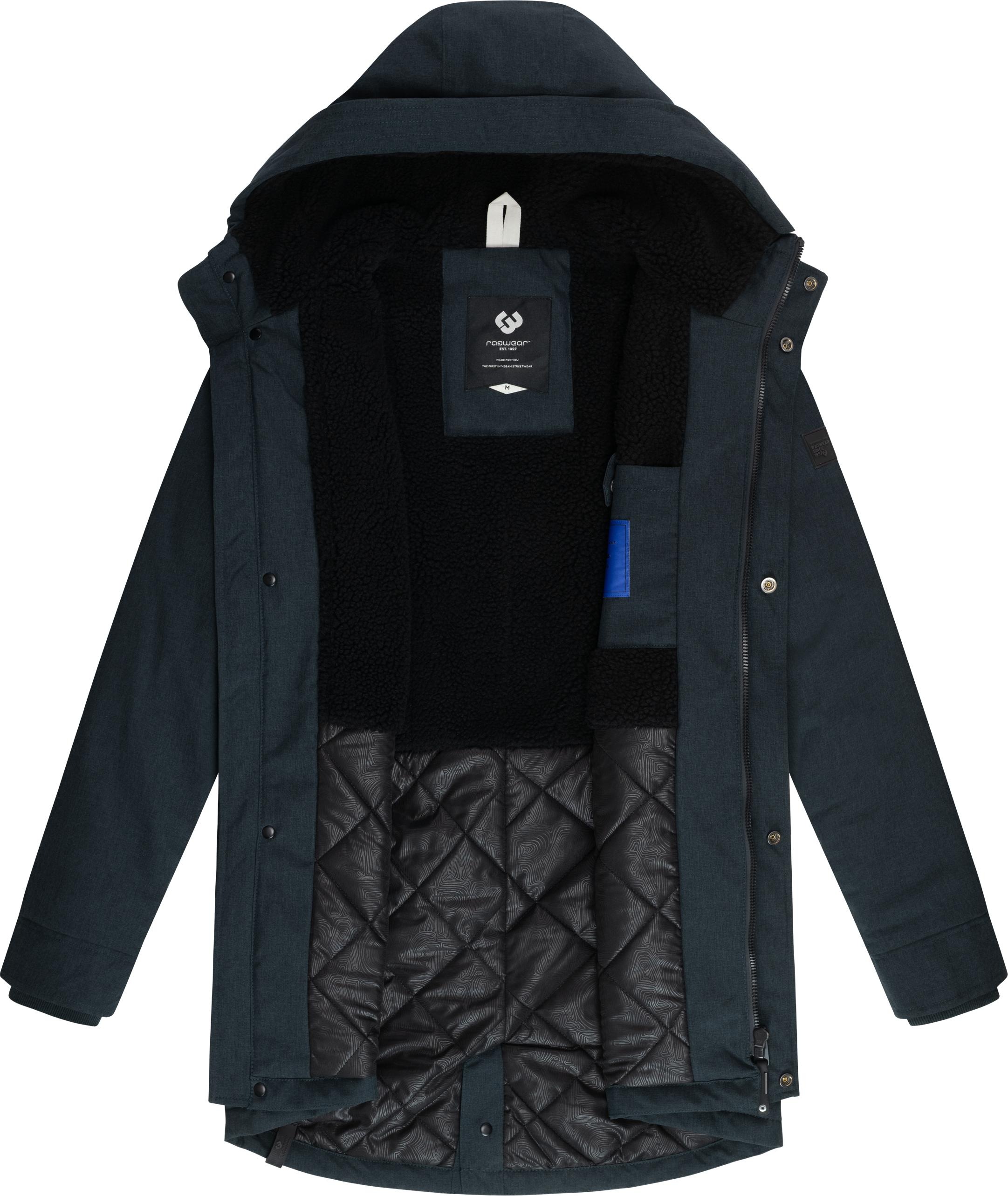 Ragwear Kurzmantel »Mr Smithem YOUMODO«, wasserdichte lange Herren Winterjacke mit Kapuze