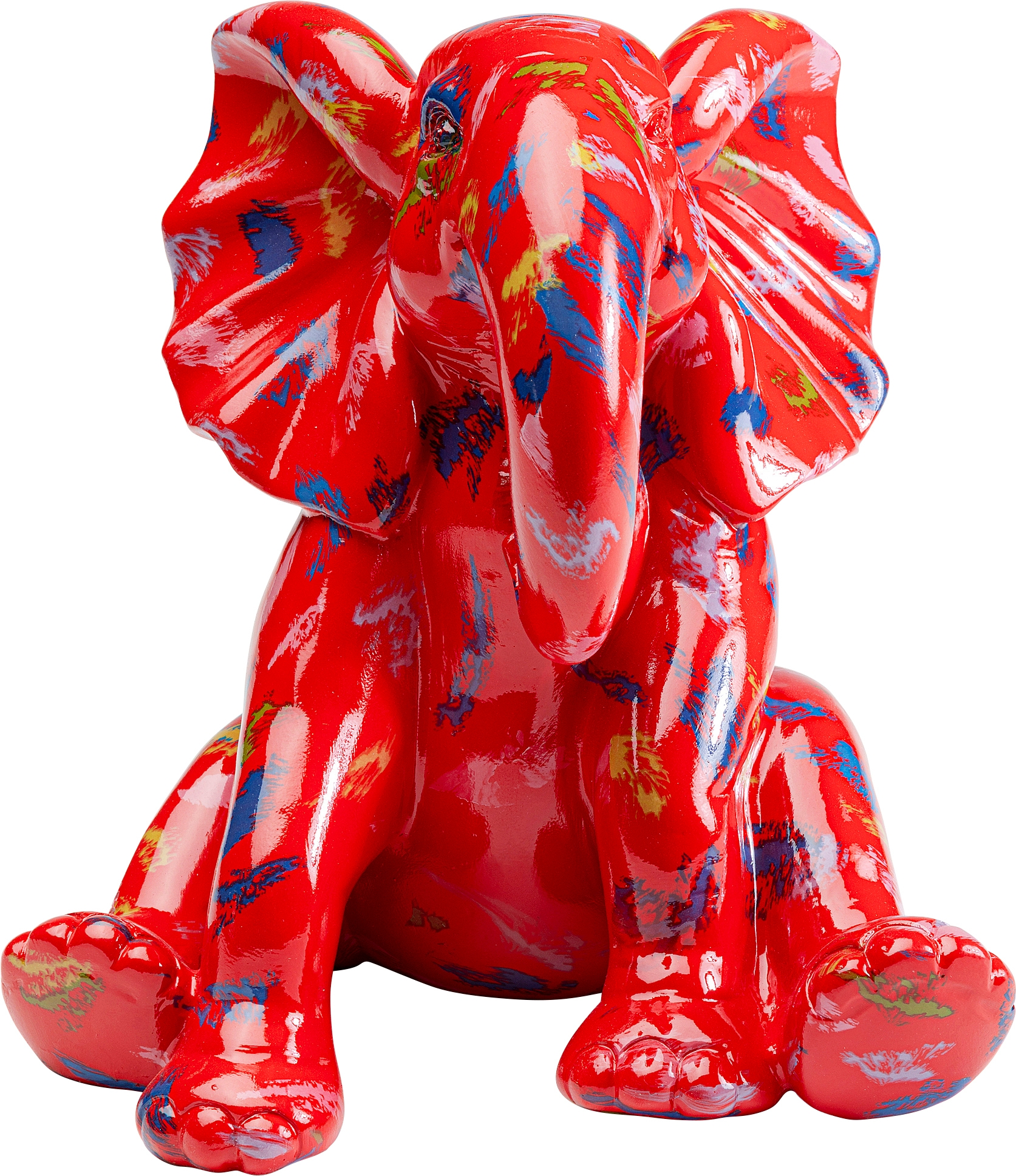 Kare Design Dekofigur "Deko Figur Elephant Dots Rot 18cm" günstig online kaufen