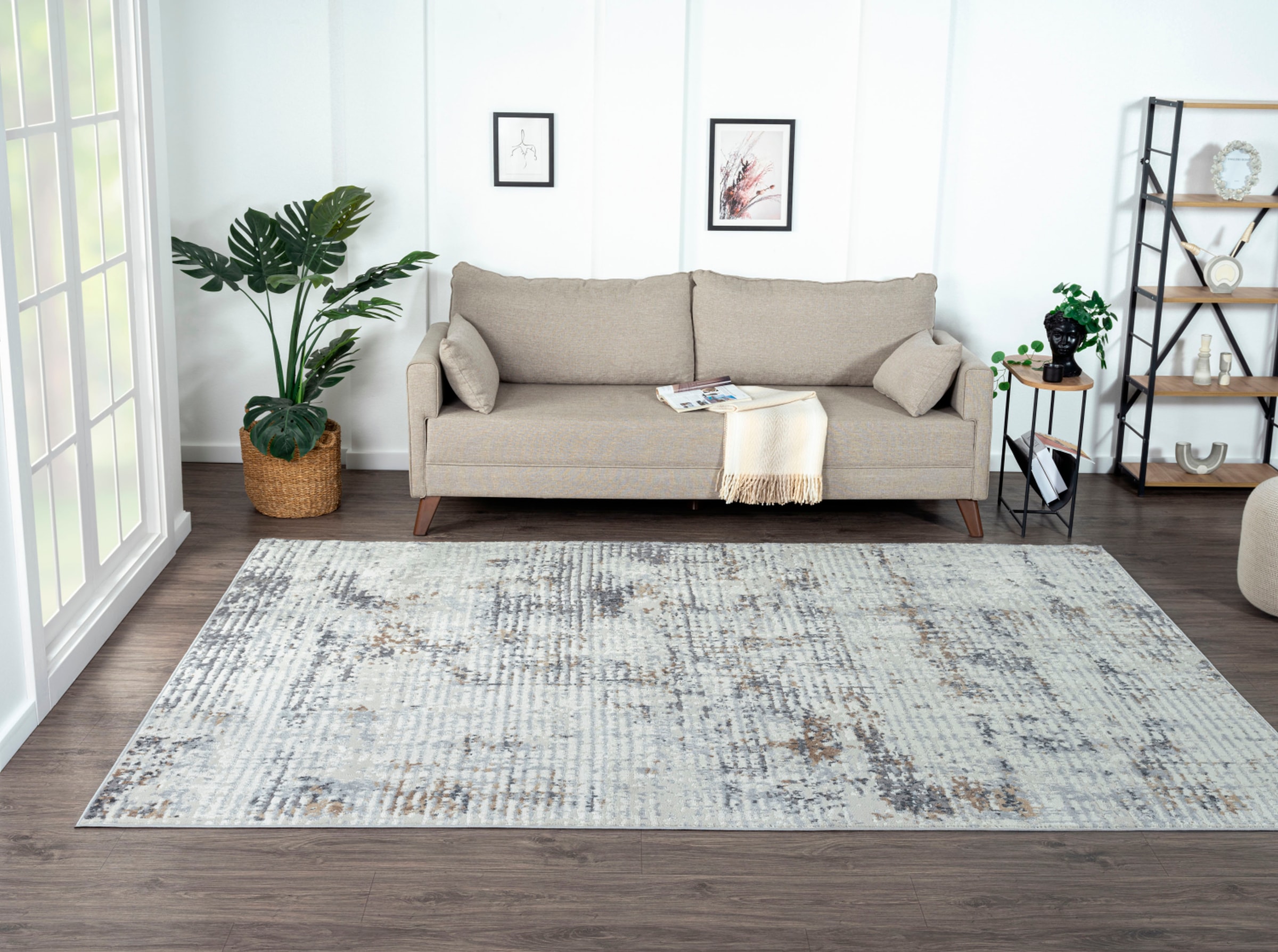 Myflair Möbel & Accessoires Teppich »My Joy Lagerräumung«, rechteckig, 8 mm Höhe, Kurzflor, Scandi-Design, besonders weich durch Microfaser