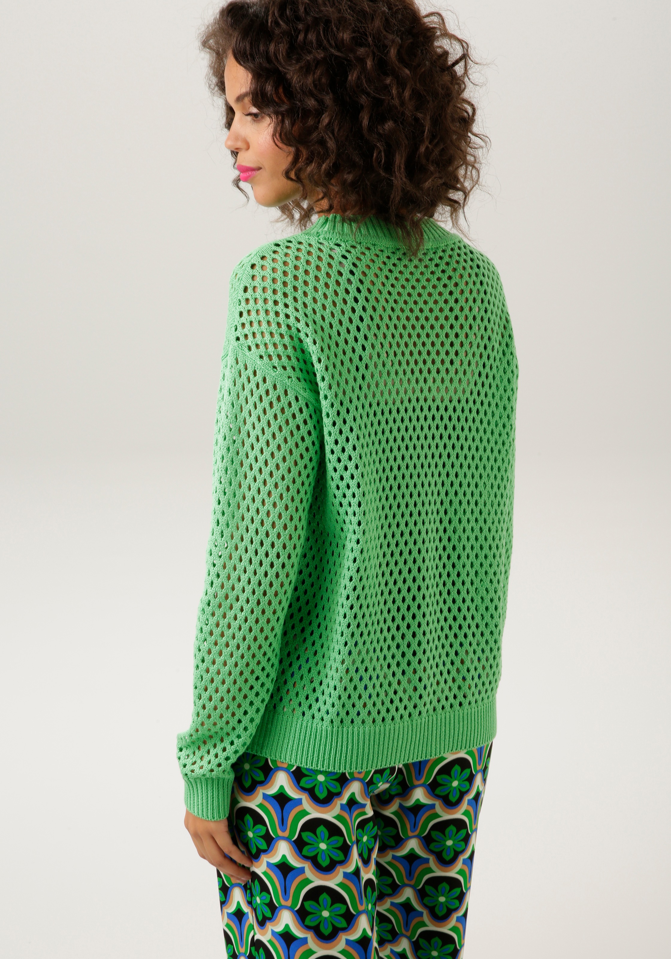 Aniston CASUAL Strickpullover, mit coolen Lochmuster