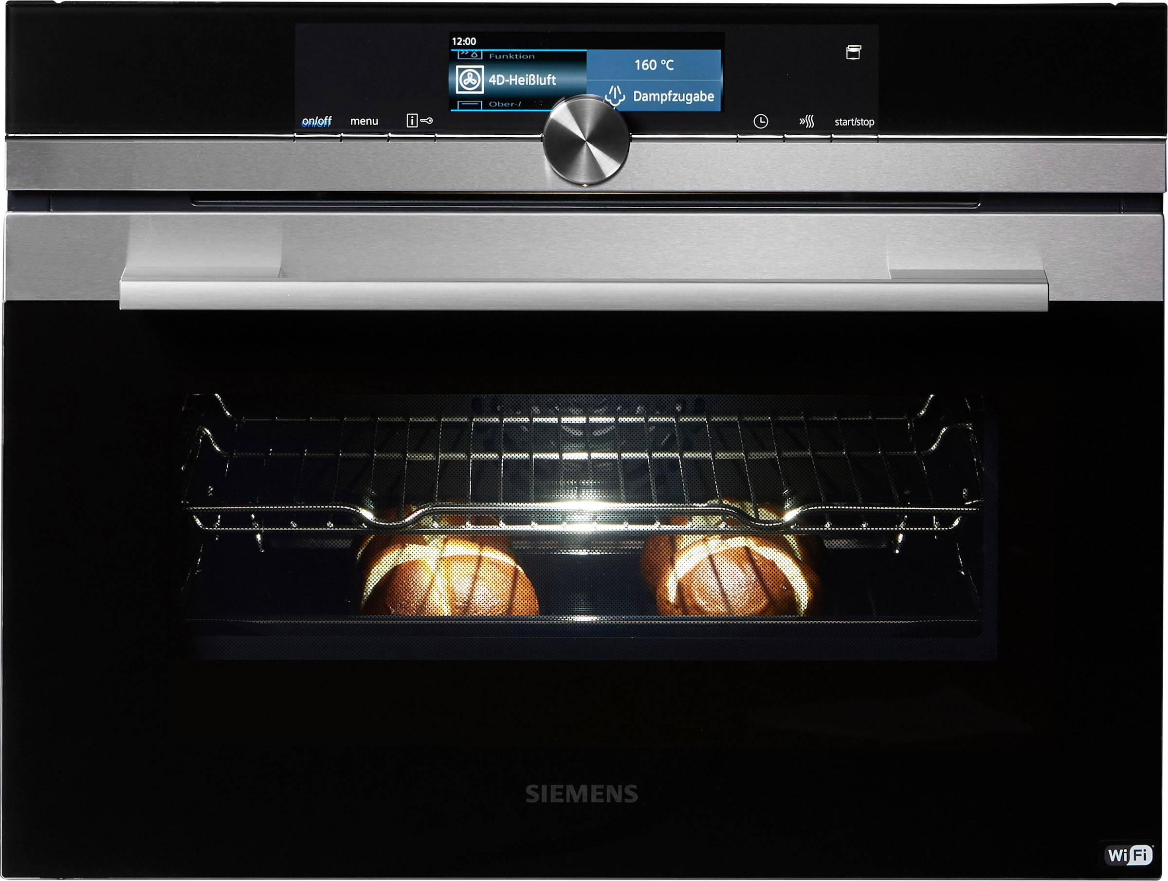 SIEMENS Dampfbackofen iQ700 »CS658GRS7«, mit 1-fach-Teleskopauszug, ecoClean Plus