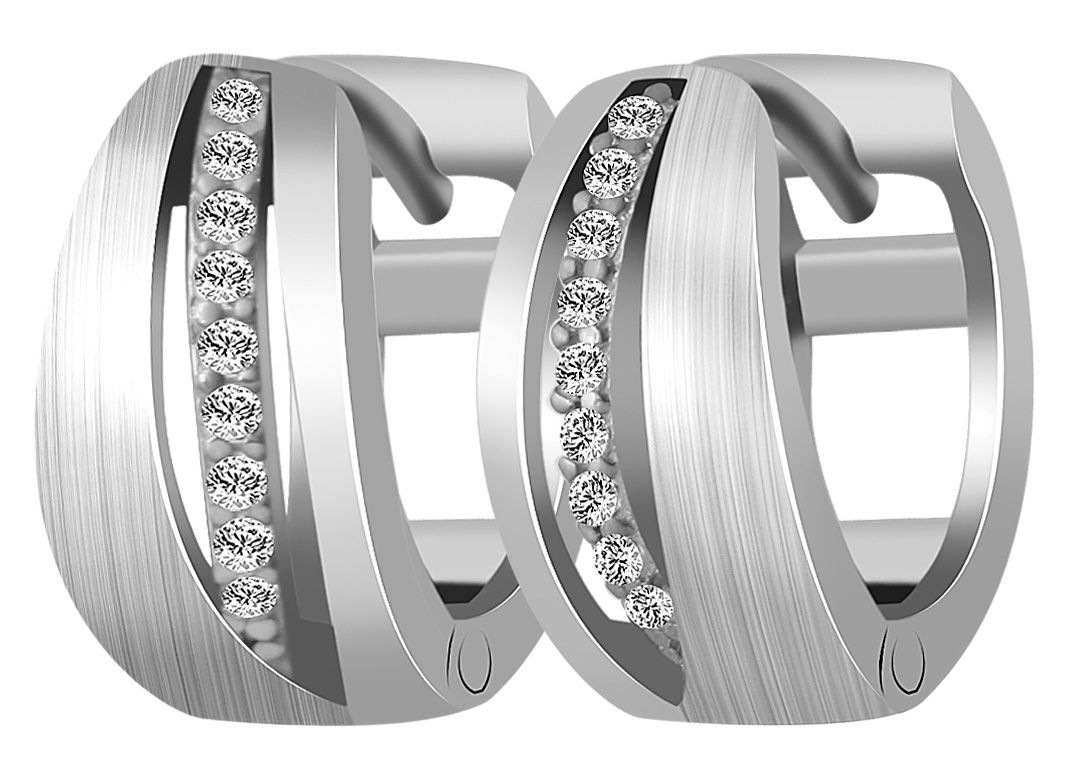 Adelia´s Klappcreolen "Damen Ohrringe – Klappcreole aus 925 Silber mit Zirk günstig online kaufen