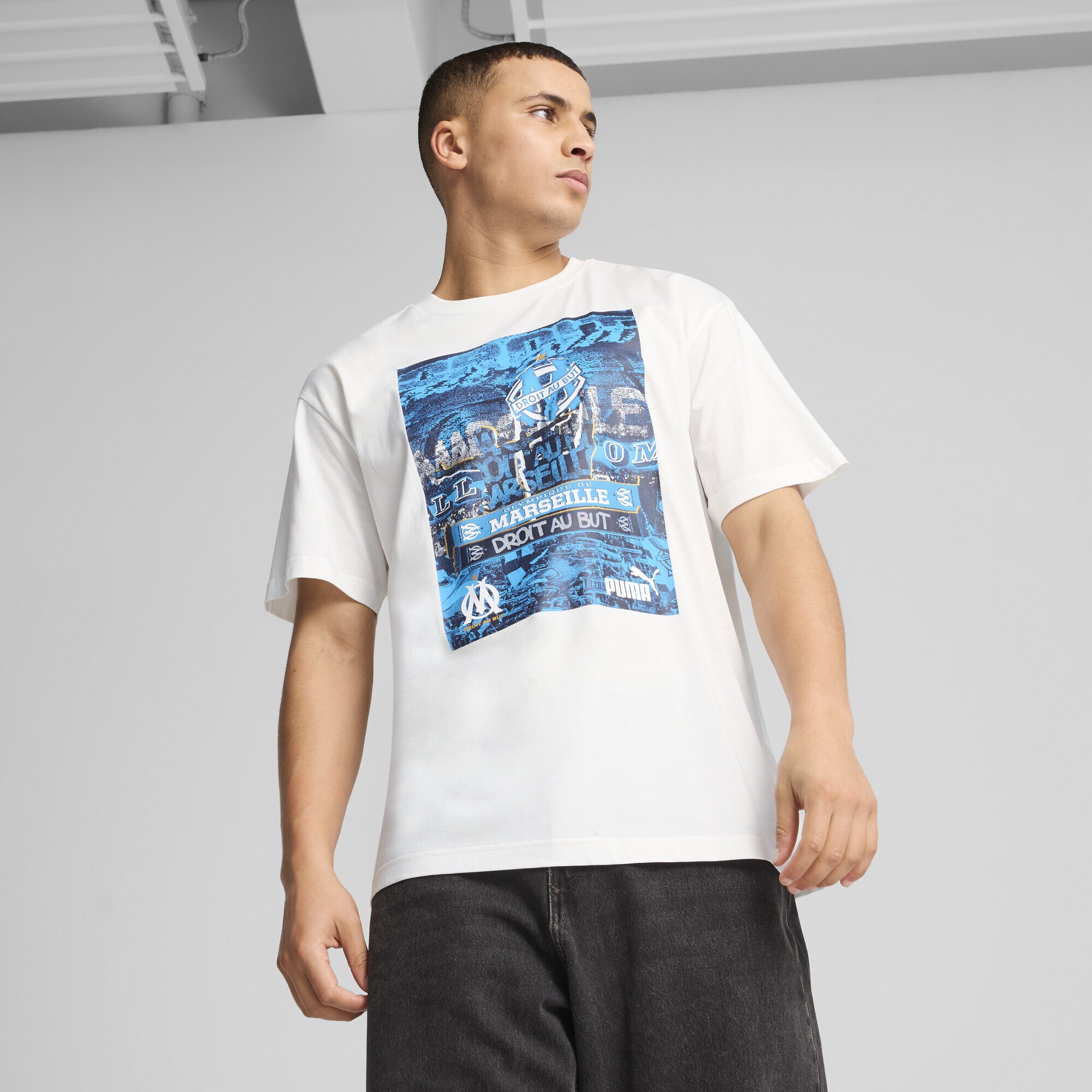 PUMA T-Shirt »Olympique de Marseille ftblNRGY+ T-Shirt Herren«