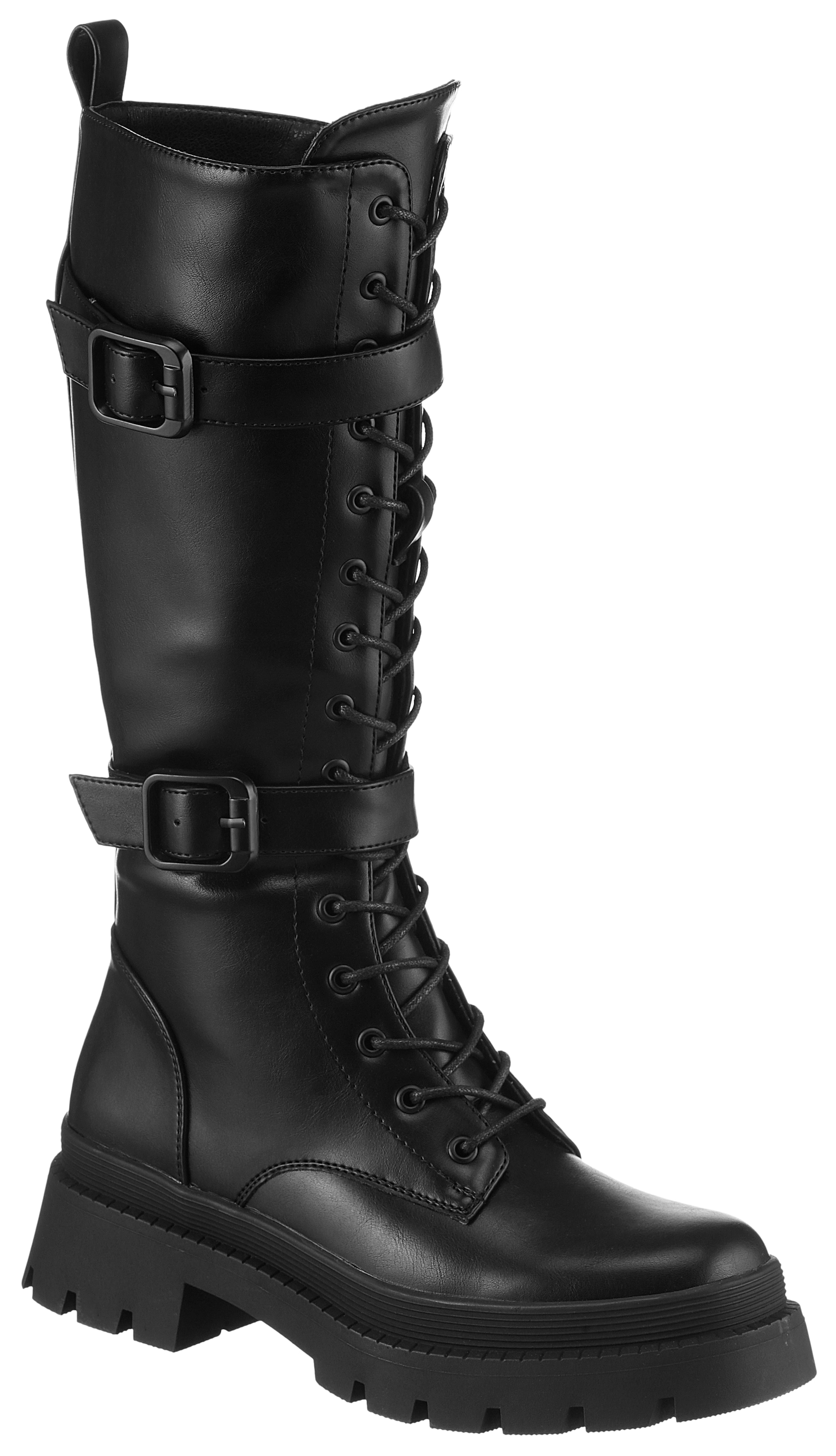 Aniston SHOES Schnürstiefel, Langschaftstiefel, Profilsohle, Festival - NEU günstig online kaufen