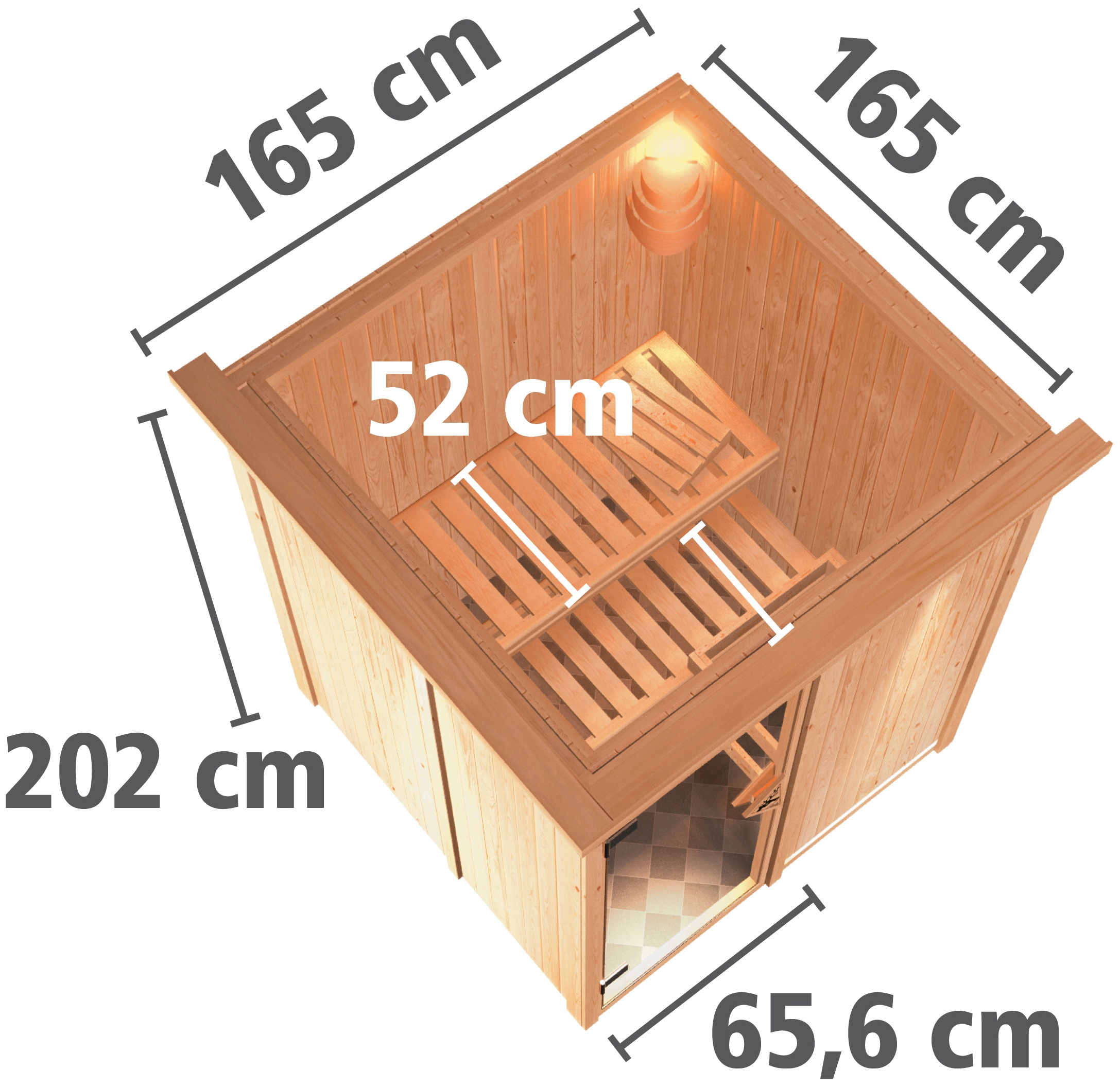 Karibu Sauna »Norin«, ohne Ofen