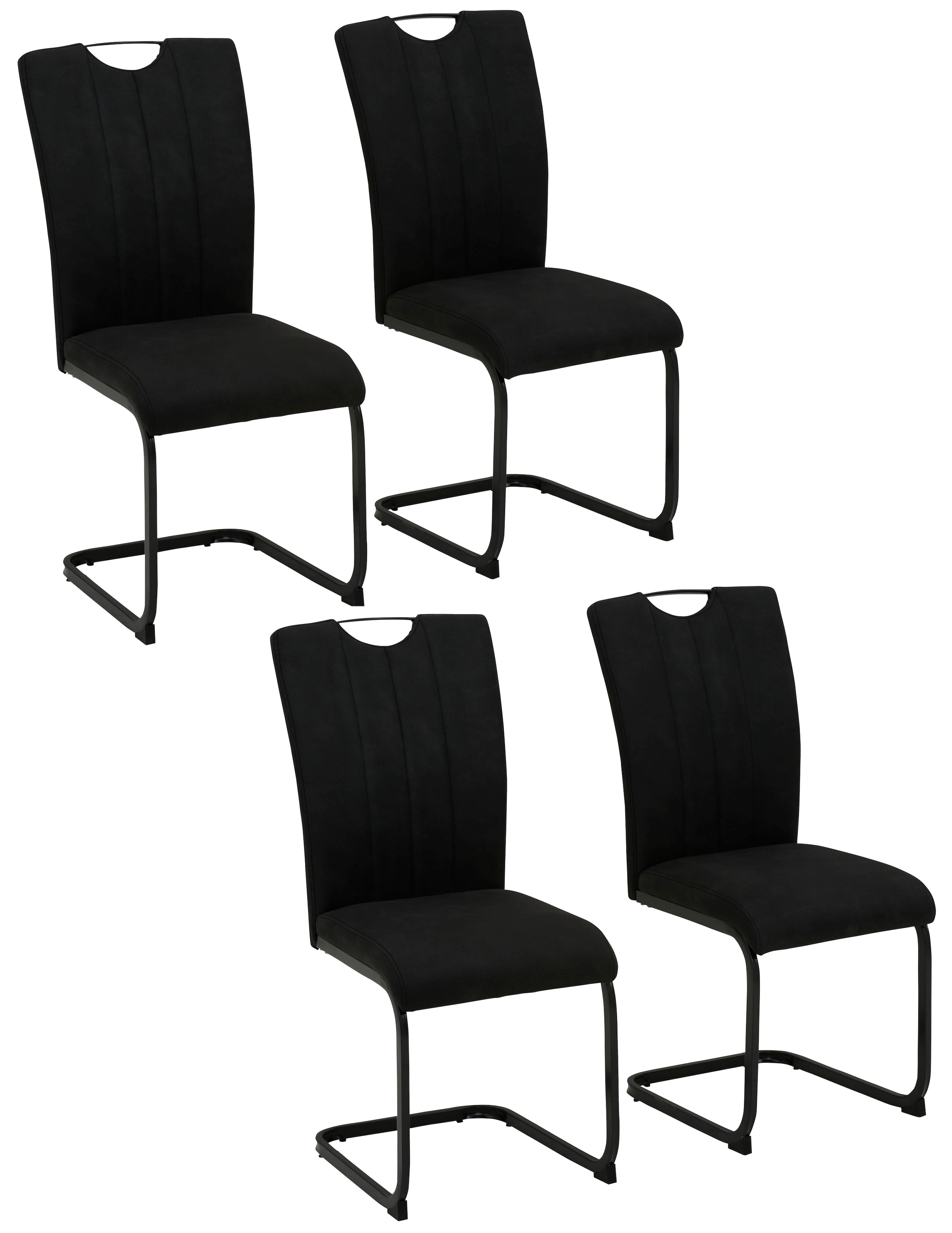 Home affaire Freischwinger "Napoli" (Set) 4 Stk.Vintage-Mikrofaser Bezug, B günstig online kaufen