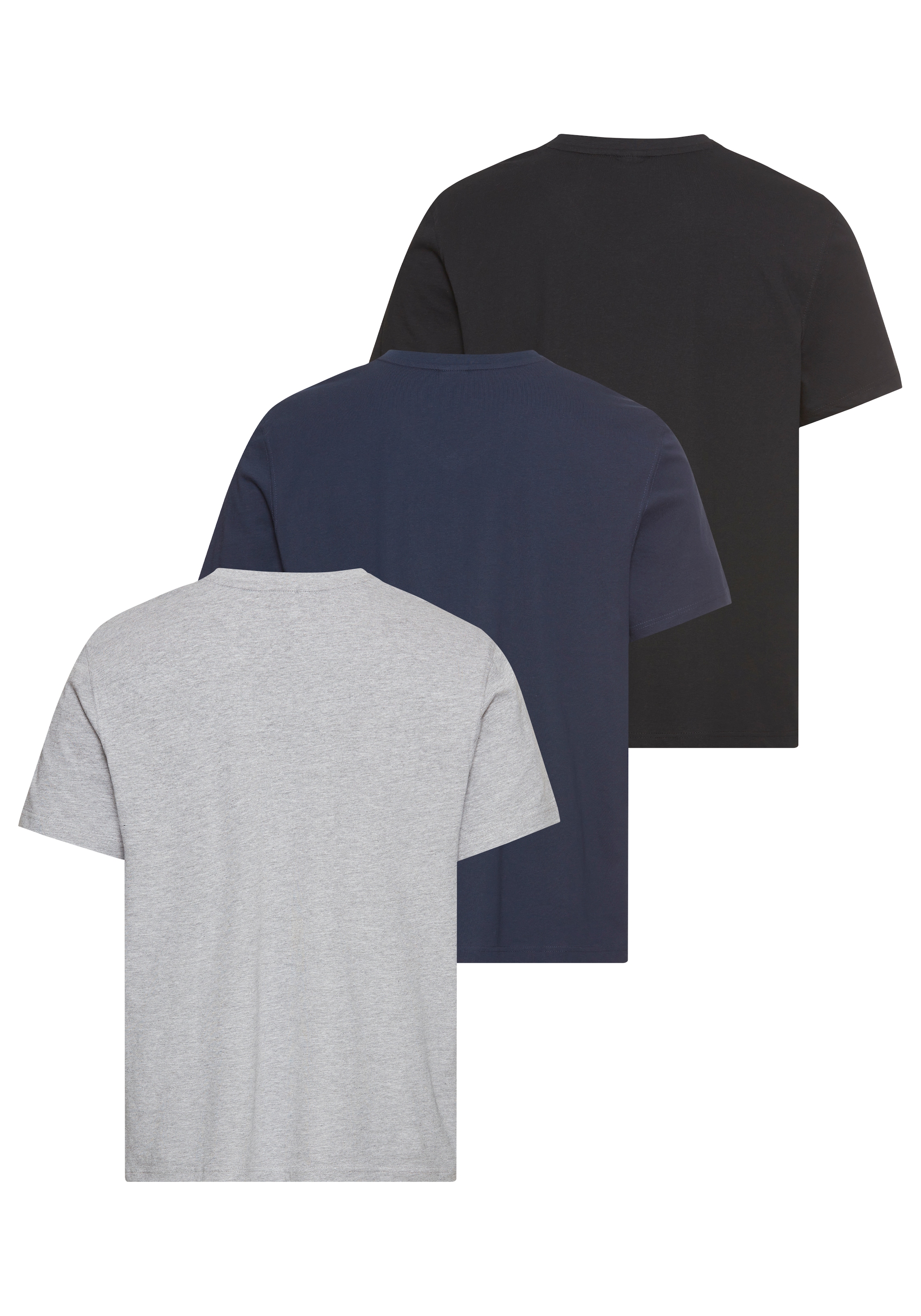 H.I.S V-Shirt, (3-er Pack), Kurzarm, Slim Fit, aus Baumwolle