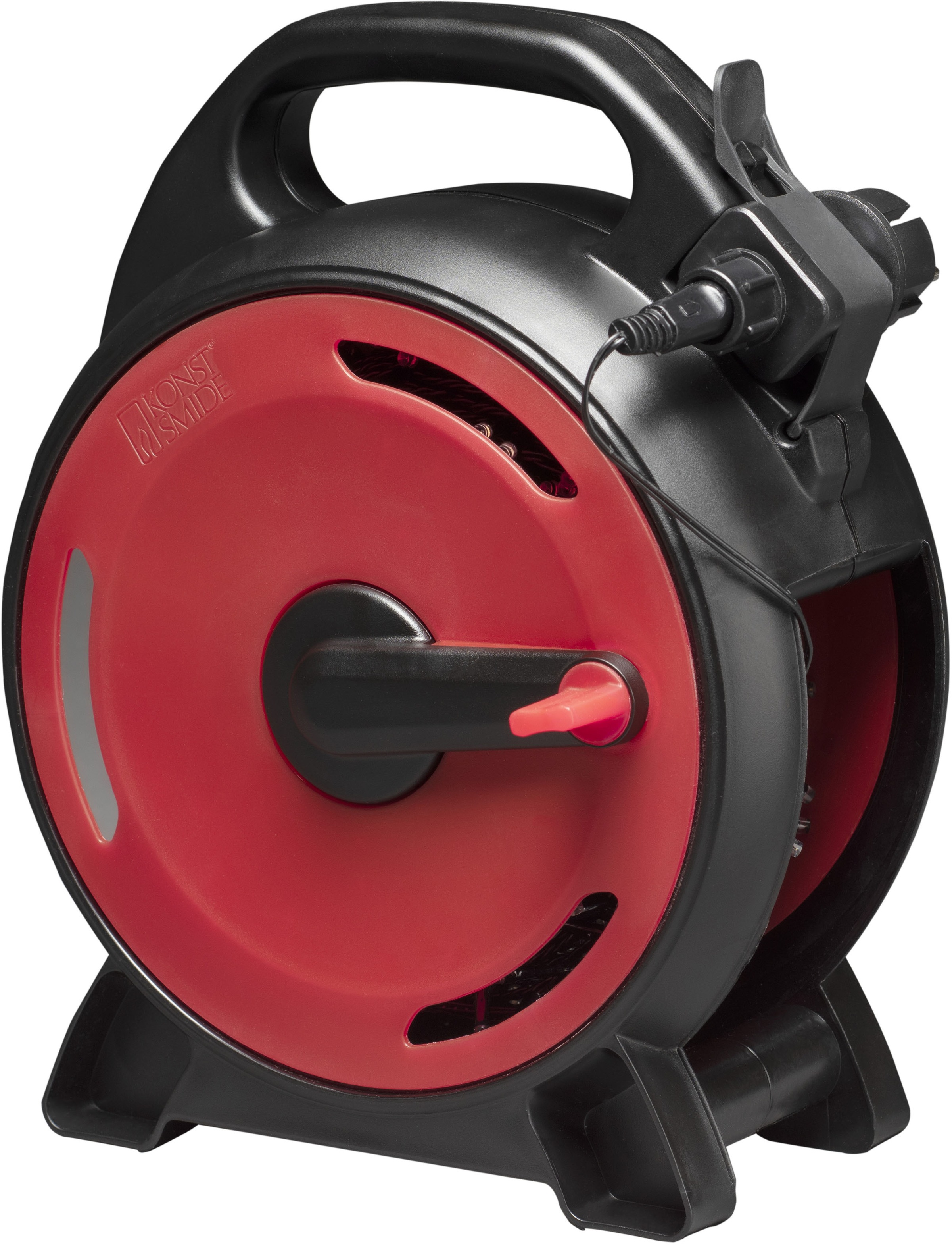KONSTSMIDE LED-Lichterkette, 600 St.-flammig, Micro LED Compactlights Lichterkette mit Kabelaufroller, schwarz-rot