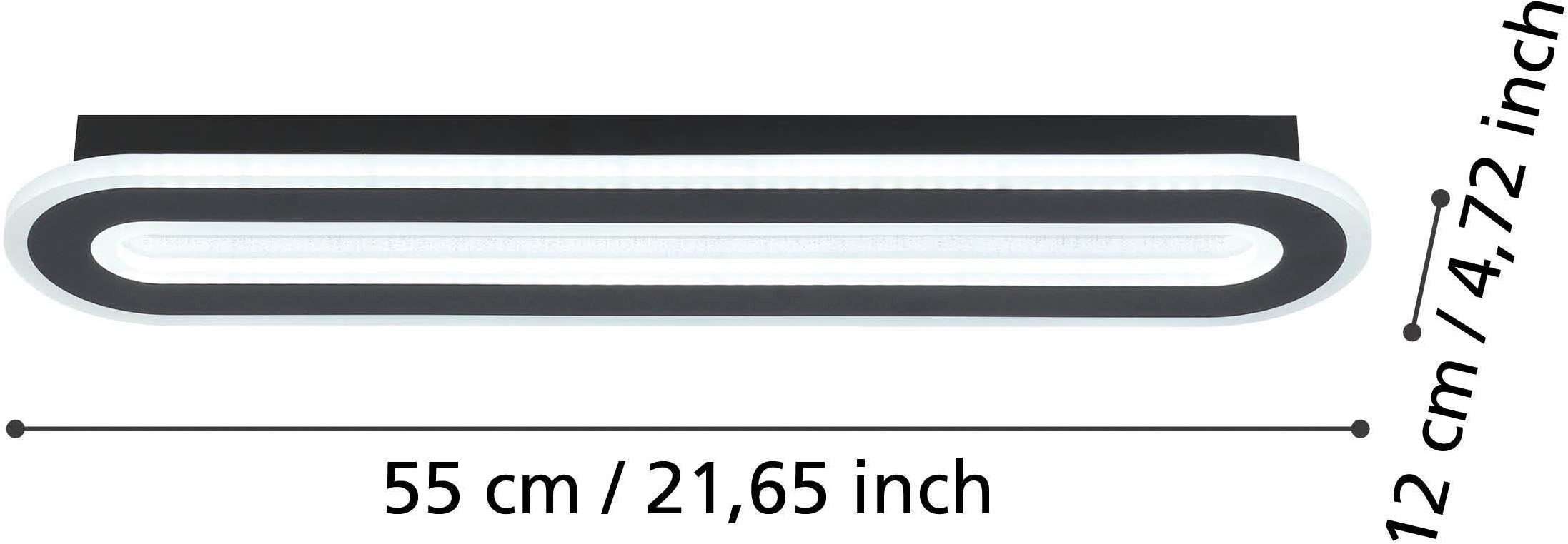 EGLO Deckenleuchte »Macchioni Deckenlampe, Küchenlampe aus Metall und Kusntoff, Lampe« LED-Modul 1 Stk. Kaltweiß | Neutralweiß | Warmweiß