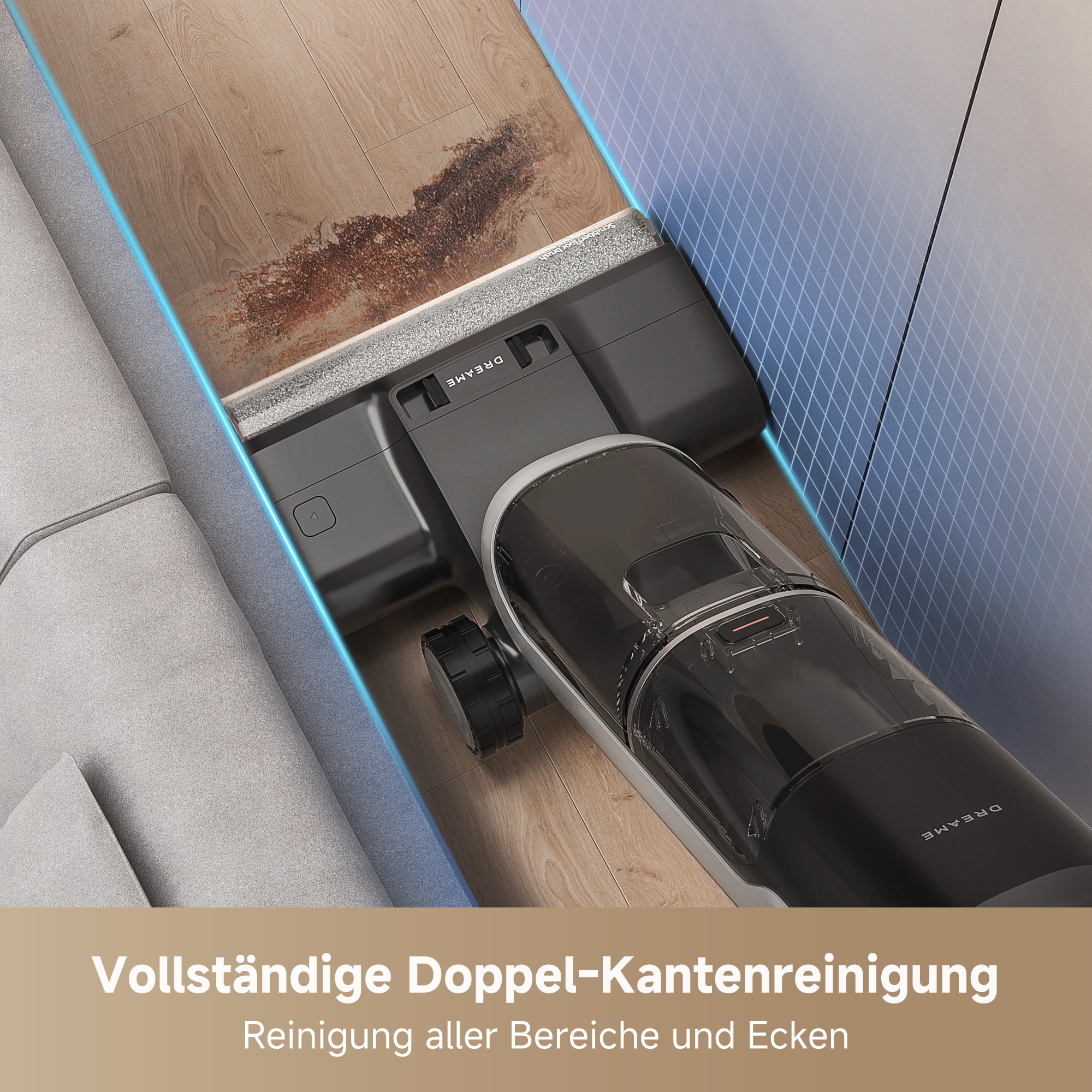 Dreame Nass-Trocken-Sauger »Dreame H14 Tangle Cut mit 18.000 Pa Saugkraft« Flexible und gründliche 180° Reinigung