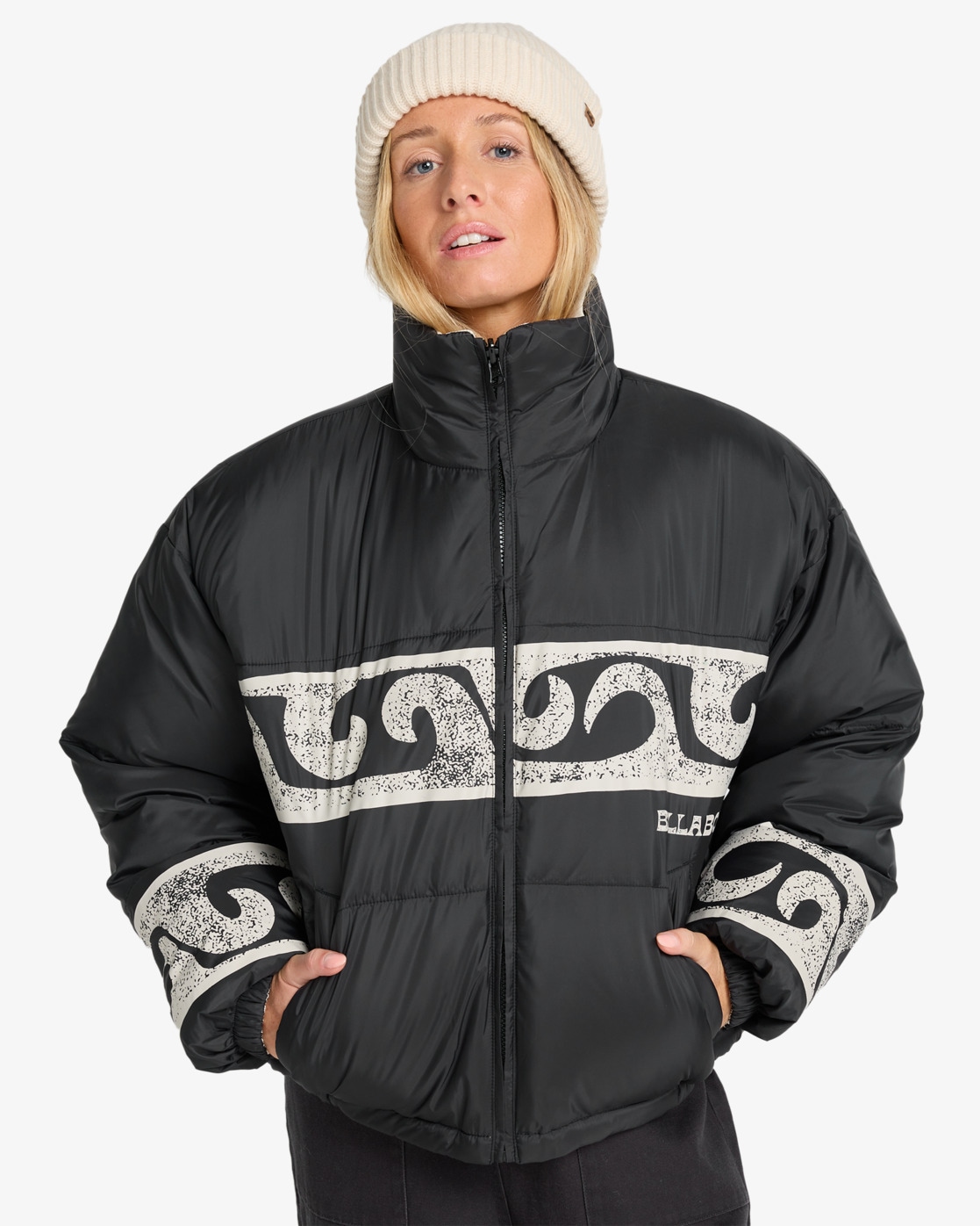 Billabong Steppjacke "COZY PUFFER" ohne Kapuze mit hochschließendem Kragen