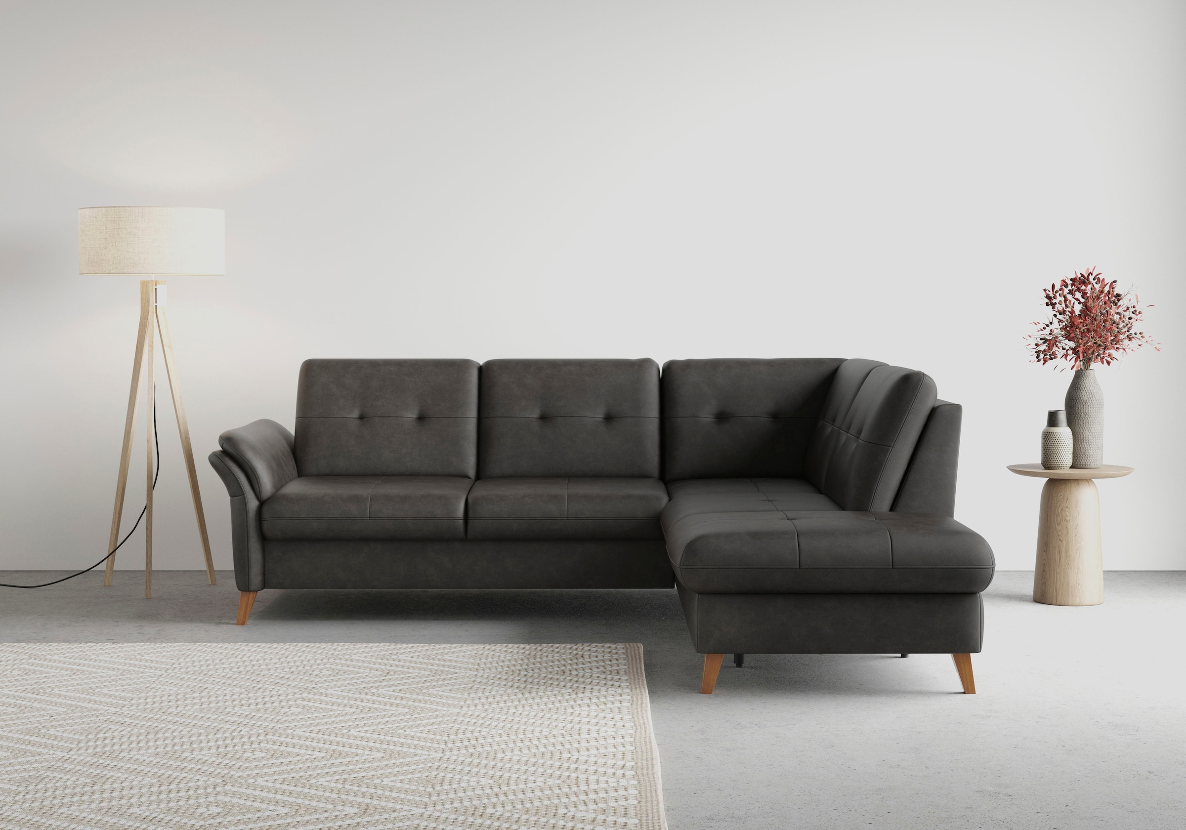 sit&more Ecksofa "Göteborg", inkl. Sitztiefenverstellung, wahlweise mit Bet günstig online kaufen