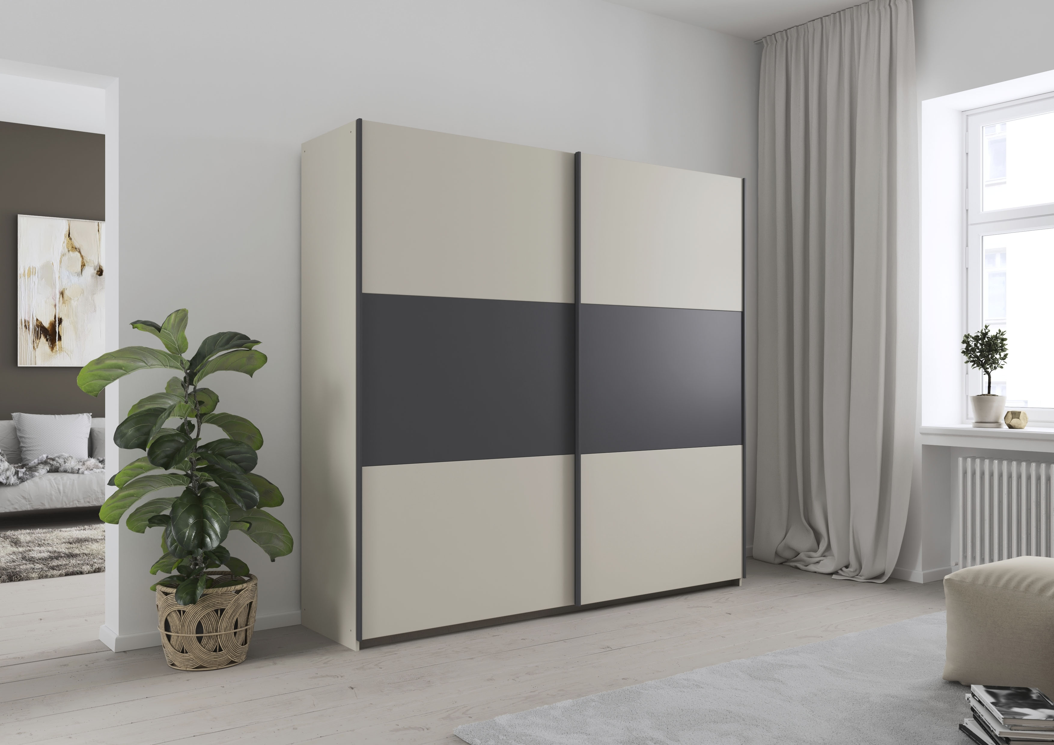 Thumbnail - rauch Schwebetürenschrank "Kleiderschrank Schrank Garderobe Schlafzimmerschrank SAJO", in 2 Breiten (218, 261 cm) option...