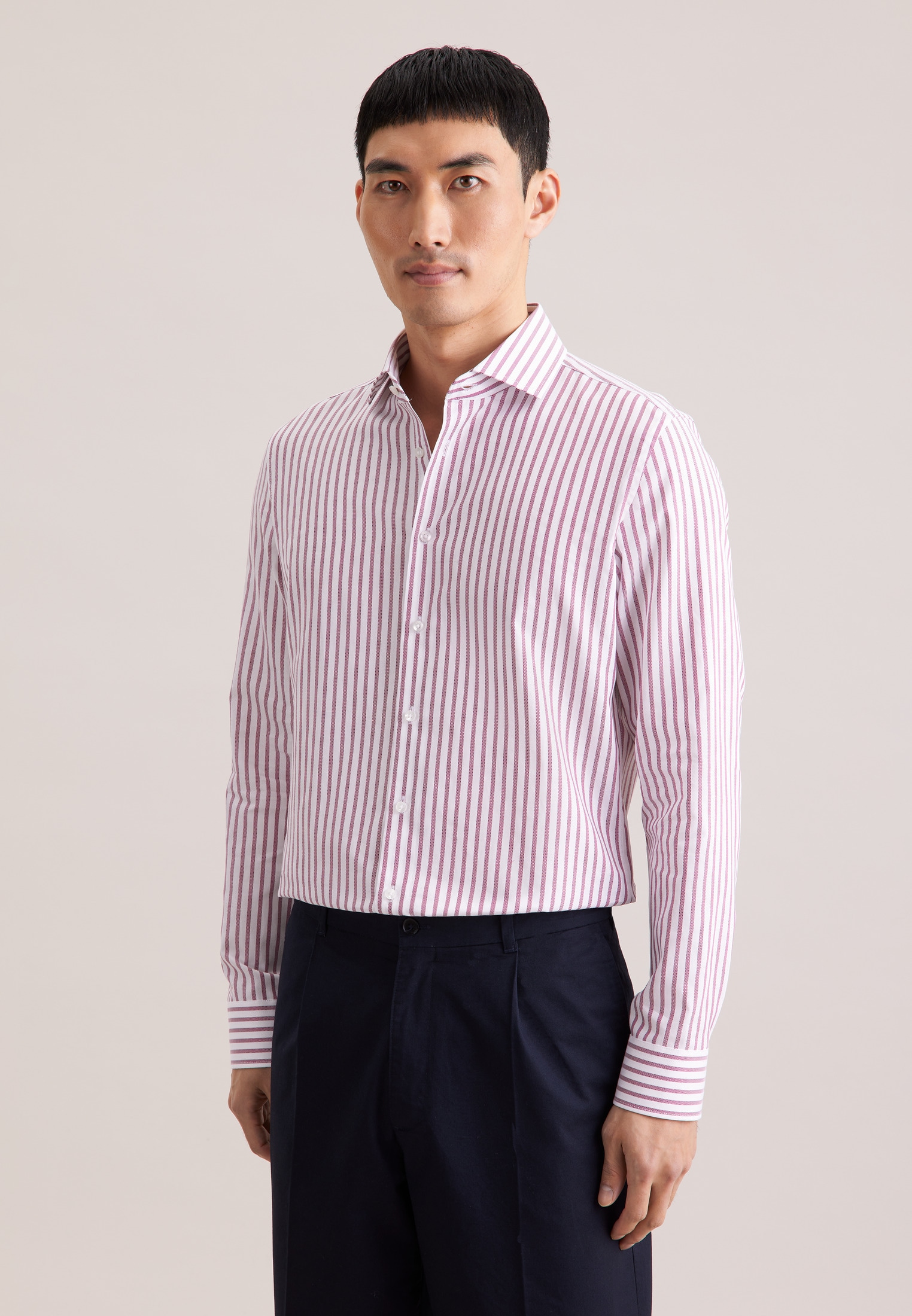 seidensticker Businesshemd »Schwarze Rose« Slim 1/1 Kentkragen Gestreift