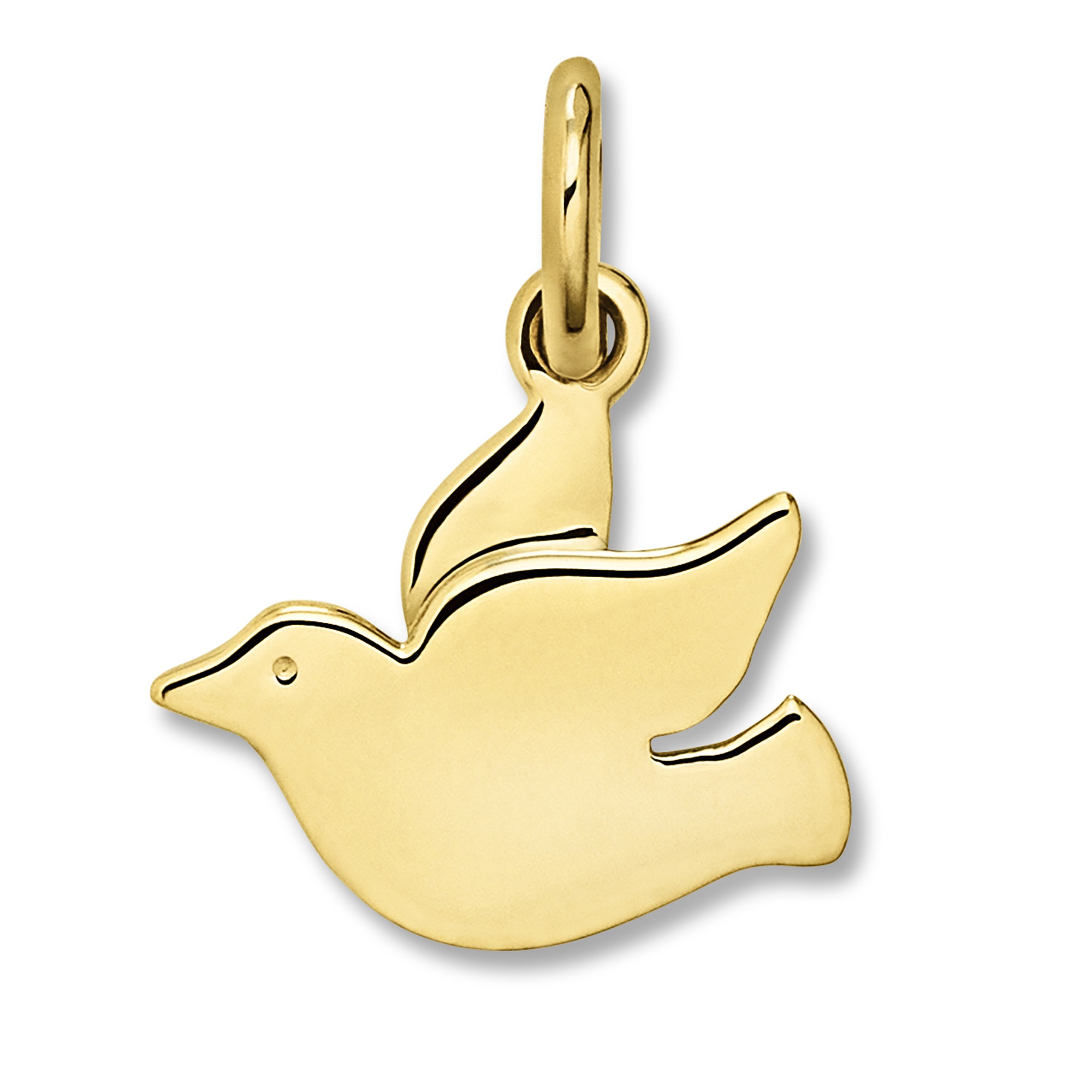 Kettenanhänger ONE ELEMENT "Taube Anhänger aus 333 Gelbgold Taube Anhänger aus 333 Gelbgold", gold, Schmuckanhänger, Damen, Gelbgold 333 Gold, Gelbgold 333, Gold, Kettenanhänger, Symbolische Note – harmonisch gestaltet mit Liebe zum Detail