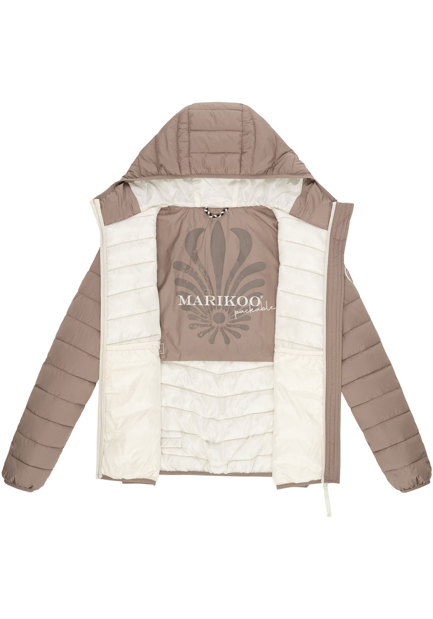 Marikoo Winterjacke »Pack mich ein«, Mit Kapuze und Beutel zum Verstauen der Jacke