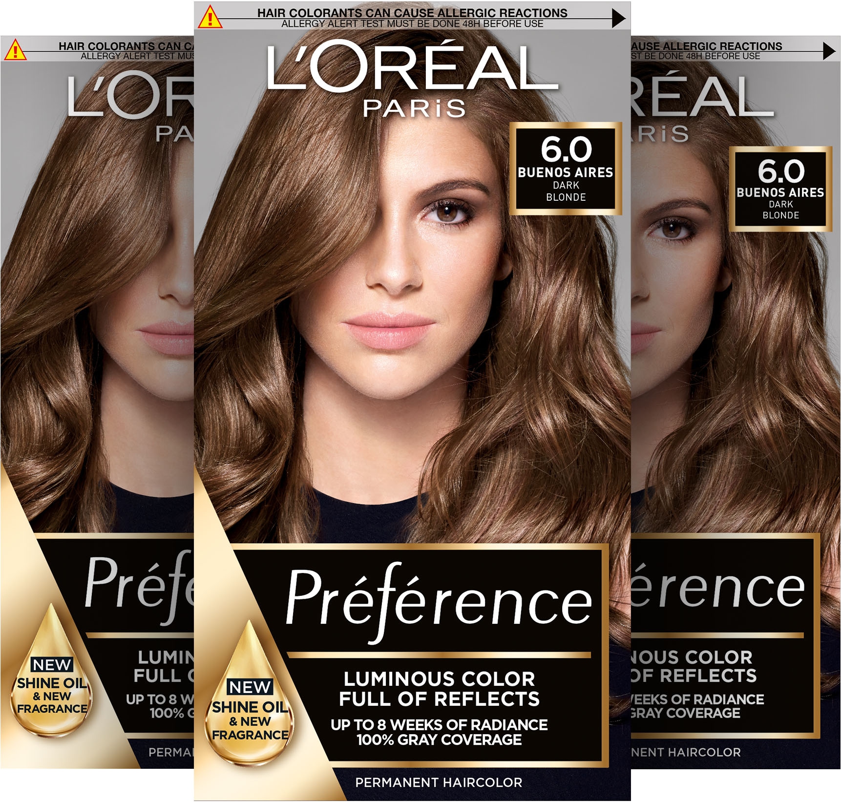 L'ORÉAL PARIS Coloration »Préférence«, (Packung, 3 tlg.), mit pflegender Formel