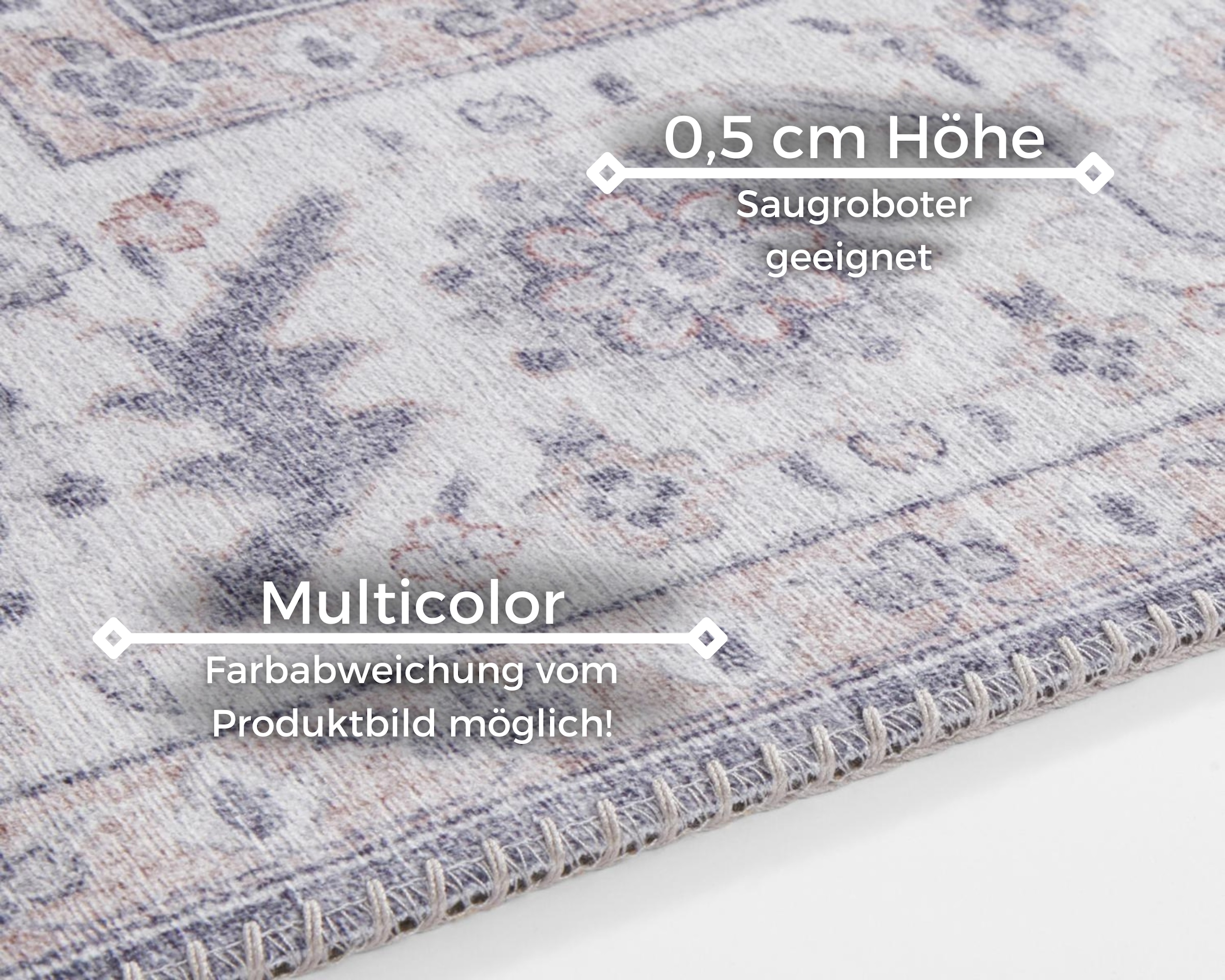 NOURISTAN Teppich »Anthea«, rund, 5 mm Höhe, Orientalisch, Orient, Vintage, Wohnzimmer, Schlafzimmer, Esszimmer