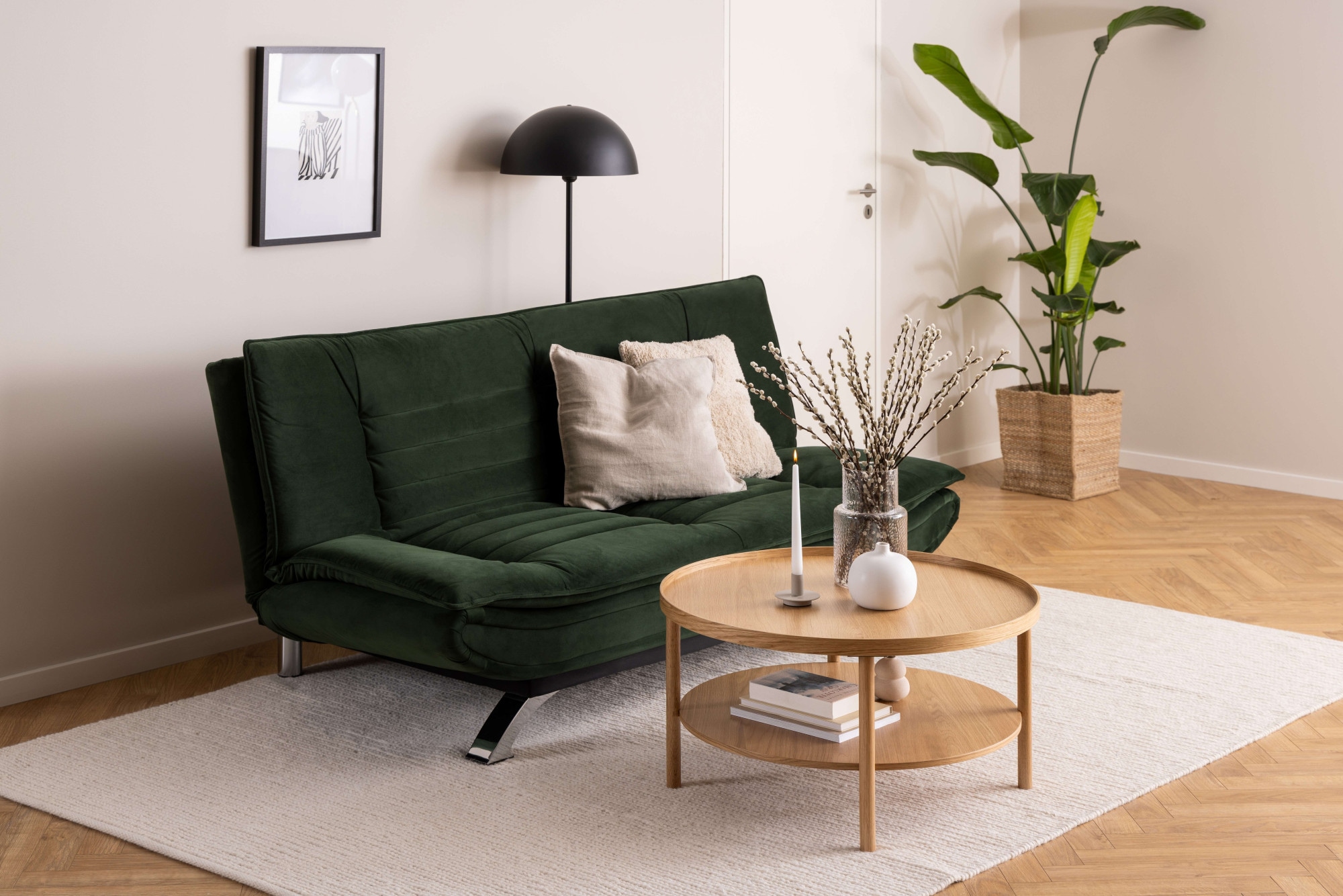 ACTONA GROUP Couchtisch »Banbury, Sofatisch, Wohnzimmertisch« 80x80x42cm,  2 Ebenen, Eichenfurnier, runde Form, FSC™