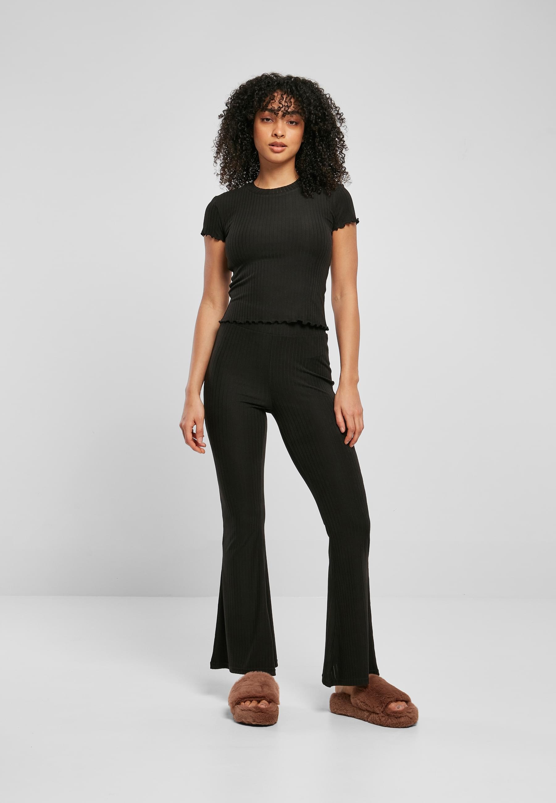 URBAN CLASSICS T-Shirt »Urban Classics Damen Ladies Short Rib Tee«