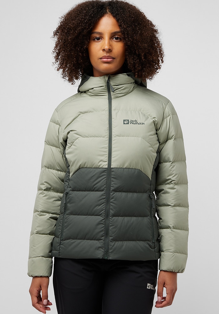 Jack Wolfskin Daunenjacke "ATHER DOWN HOODY W RDS", mit Kapuze