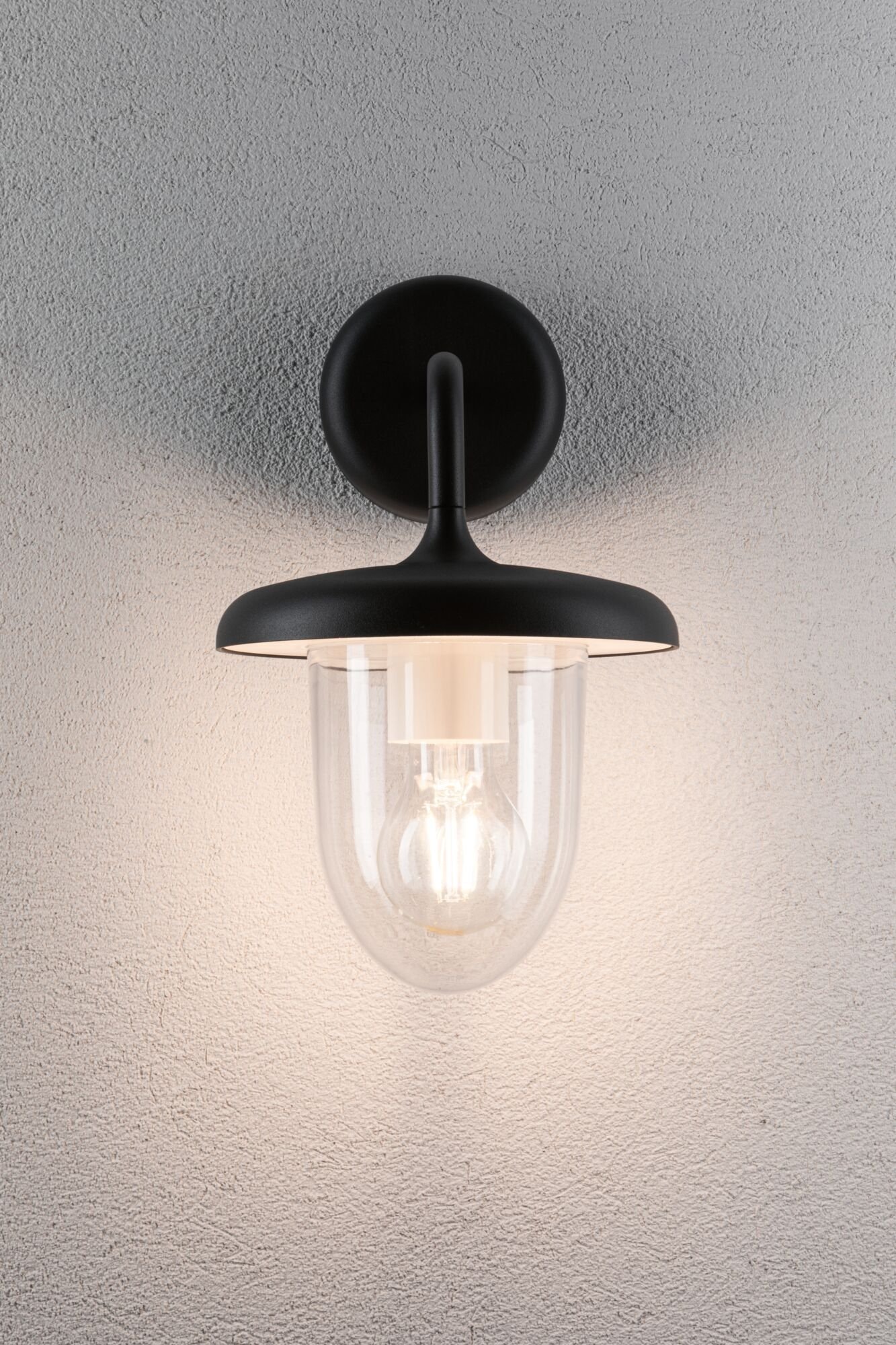 Paulmann LED Außen-Wandleuchte »Vintario IP44 rund 180x250mm max. 20W 230V Anthrazit Aluminium«, 1 flammig, Leuchtmittel E27 | ohne Leuchtmittel, seewasserresistent