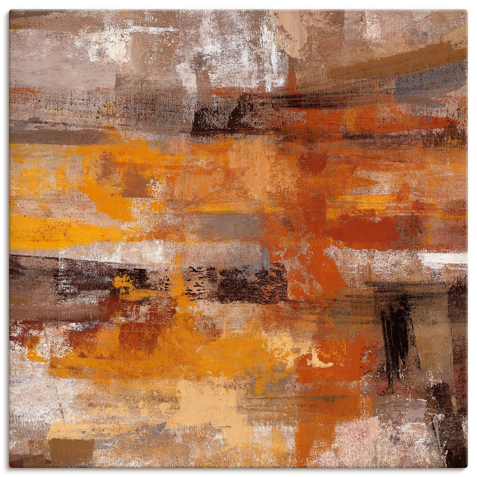 Artland Leinwandbild "Mojave-Straße" Gegenstandslos 1 Stk. tlg. auf Holzrah günstig online kaufen