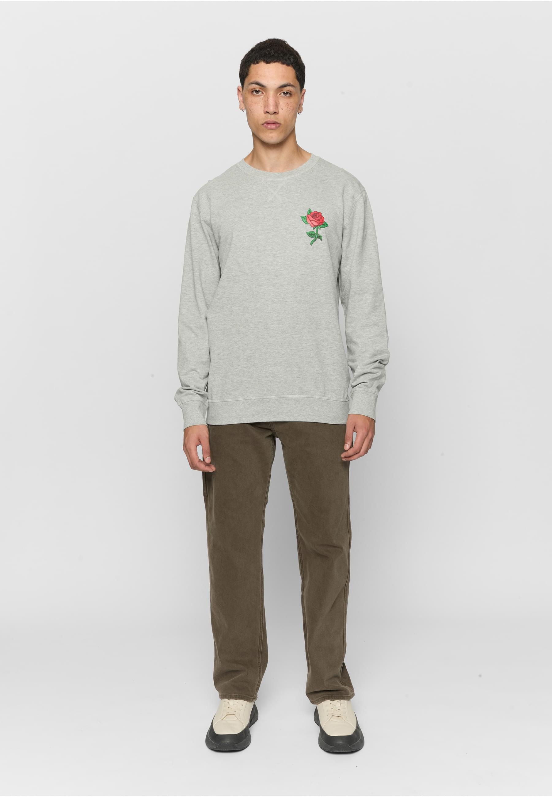 MisterTee Rundhalspullover »MisterTee Herren Rose Crewneck«, (1 tlg.)