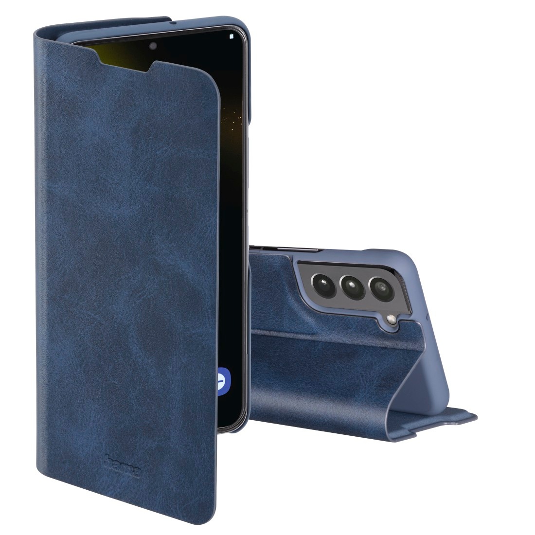 Hama Smartphone-Hülle »Booklet für Samsung Galaxy S22 (5G) aus resistentem Kunstleder«, Samsung Galaxy S22 5G, Standfunktion und Einsteckfach mit Fingeröffnung