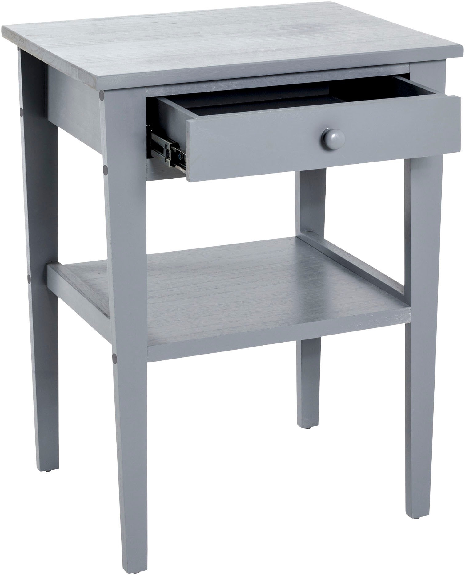 HAKU Beistelltisch »Nachtkonsole, Sofatisch, Wohnzimmertisch« 1 Stk. tlg. rechteckig - aus Massivholz Grau B/T/H 46/35/60 cm