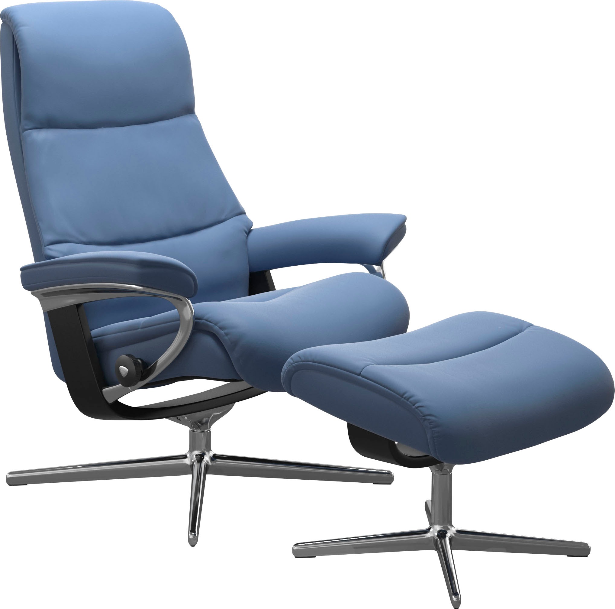 Stressless "View" Set, Relaxsessel mit Hocker, mit Hocker, mit Cross Base, günstig online kaufen