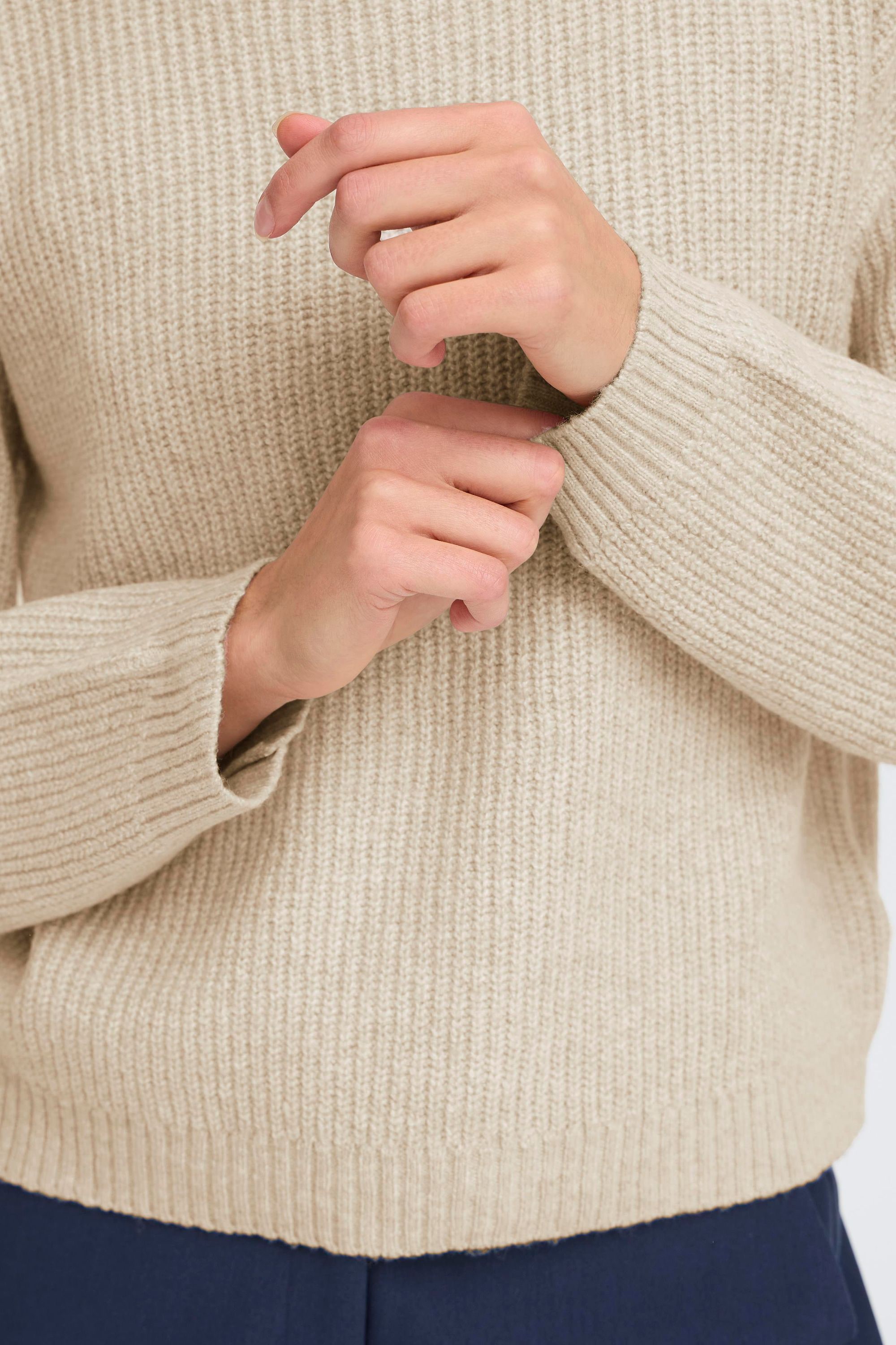 OXMO Strickfleece-Pullover »Strickpullover OXBMMOLARA ONECK«