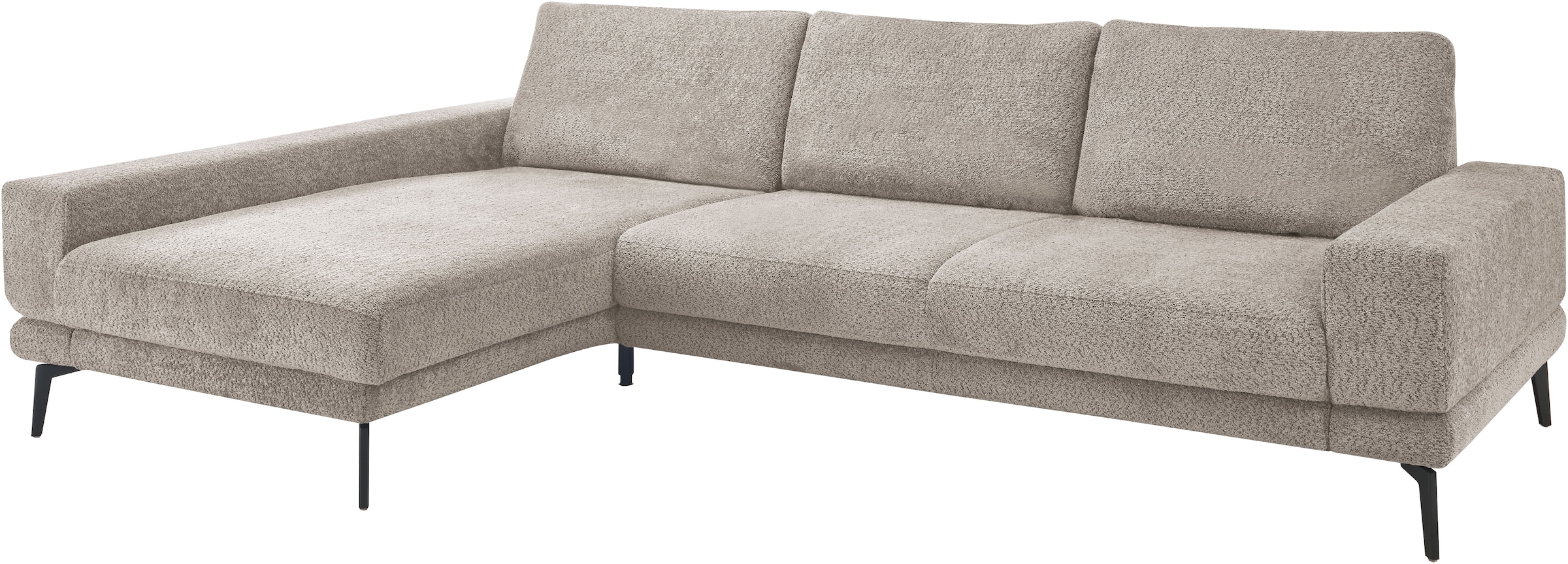 set one by Musterring Ecksofa "SO 3600 optimaler Sitzkomfort in Federkern o. Kaltschaum, 2 Sitzhöhen" Sitzhöhe 44 cm, Kaltschaum, B 293 x T 180 cm, Kama stone
