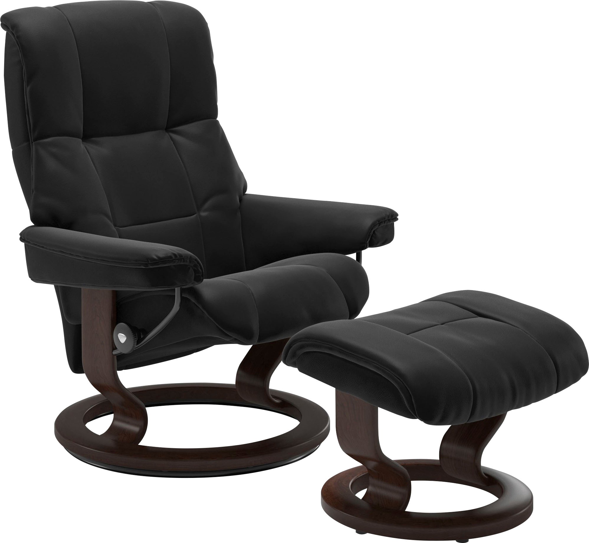 Relaxsessel STRESSLESS "Mayfair", schwarz (schwarz paloma), B:75cm H:99cm T:73cm, Leder BATICK: BATICK ist ein leicht korrigiertes, durchgefärbtes und genarbtes Möbelleder, bei dem die meisten Unebenheiten und Spuren in der Regel entfernt wurden.;Leder PA 8