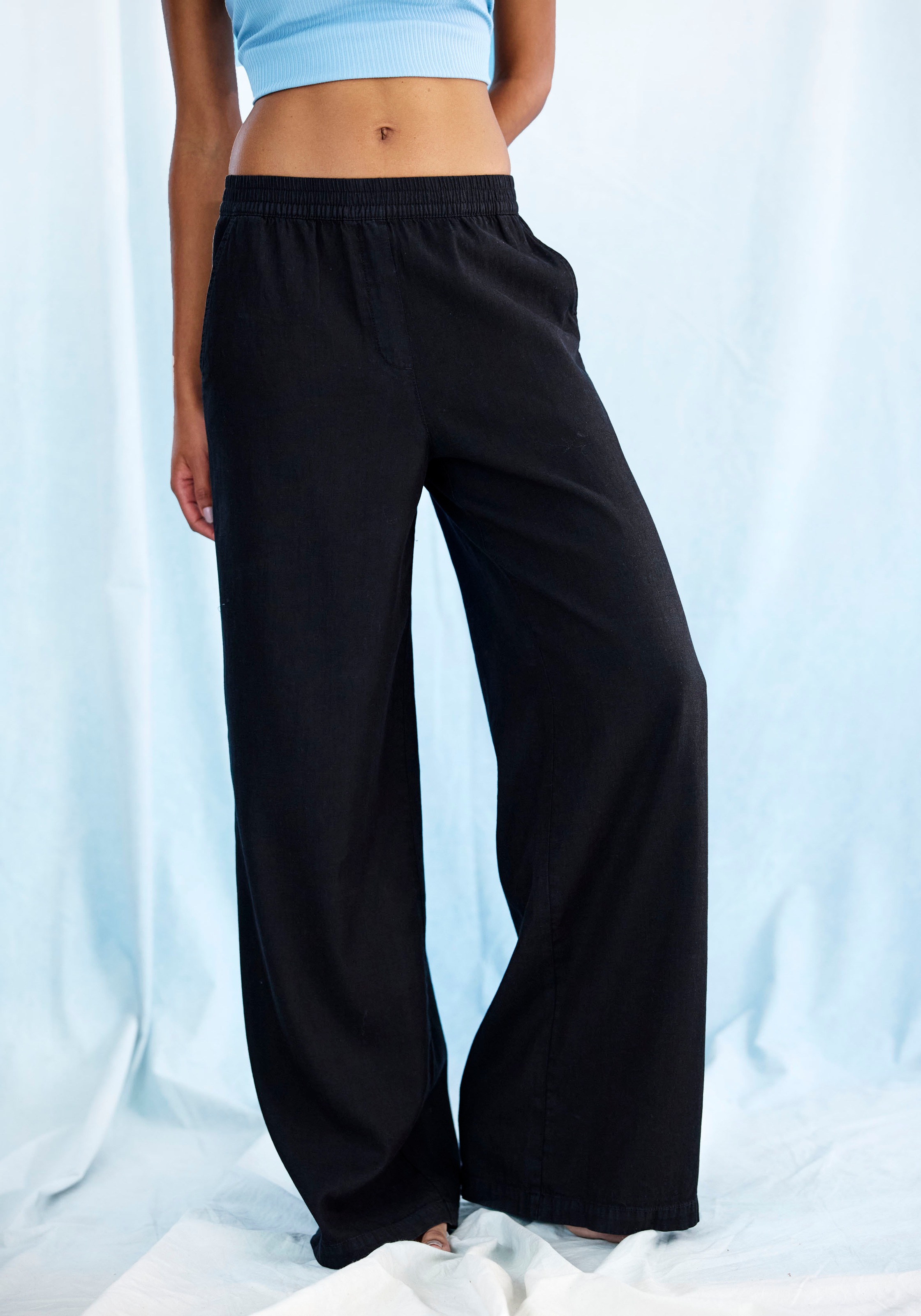 H.I.S Schlupfhose weites Bein, in Denim Optik
