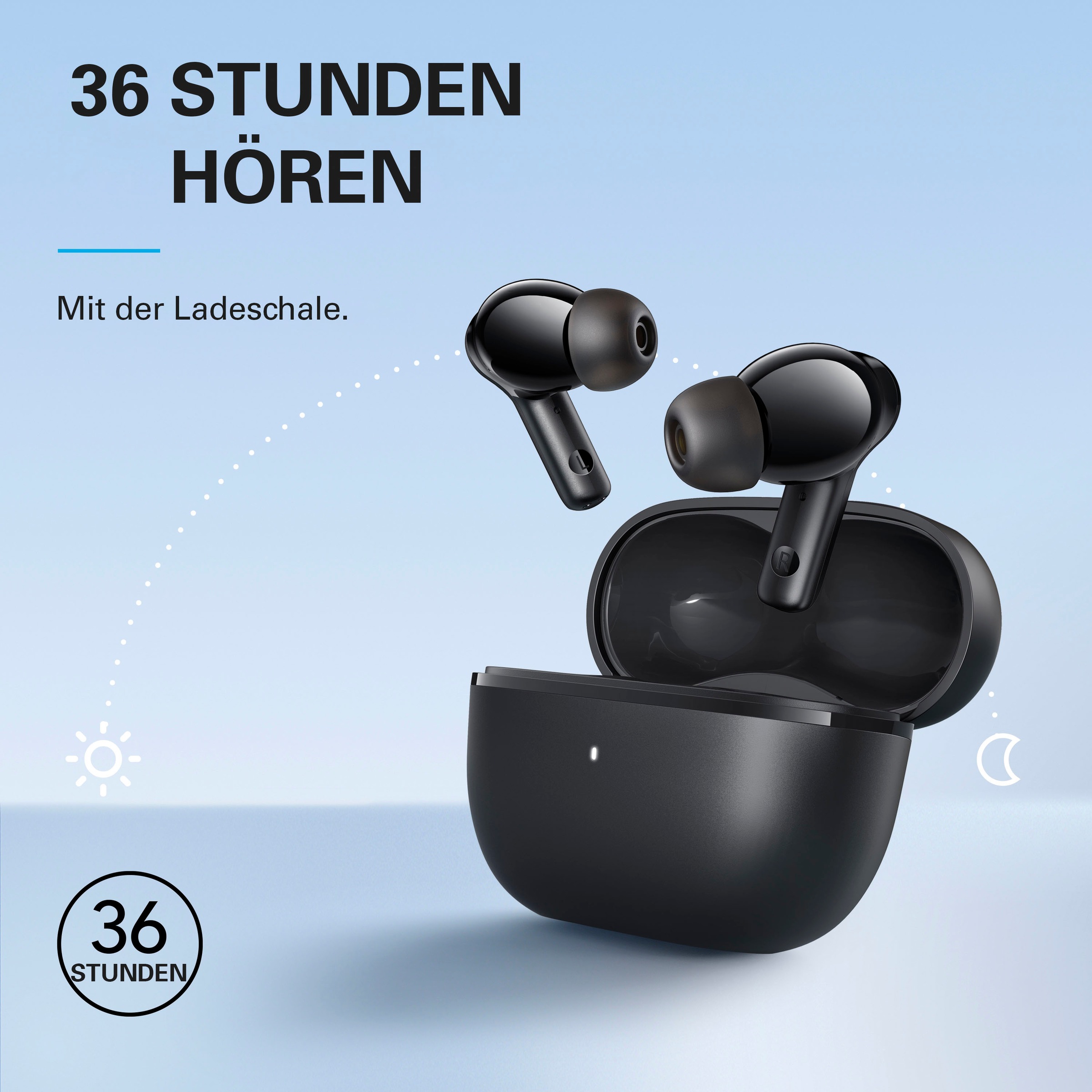 Anker Headset »SOUNDCORE Note 3i«, Bluetooth-HFP, Rauschunterdrückung-Active Noise Cancelling (ANC)-Freisprechfunktion-Transparenzmodus