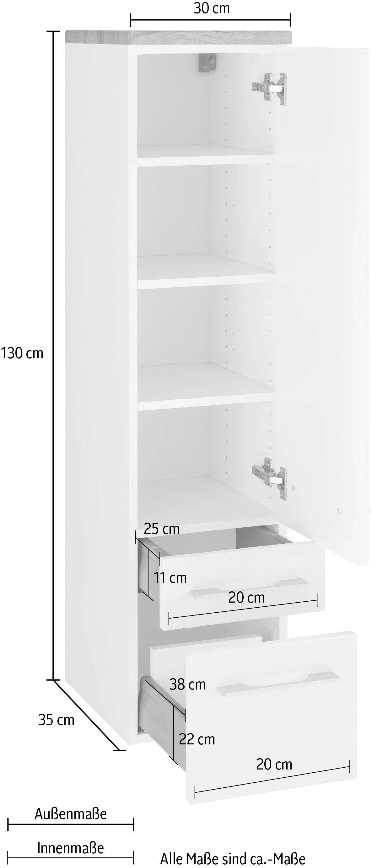 HELD MÖBEL Midischrank 2 | mit BAUR »Davos«, kaufen Schubladen