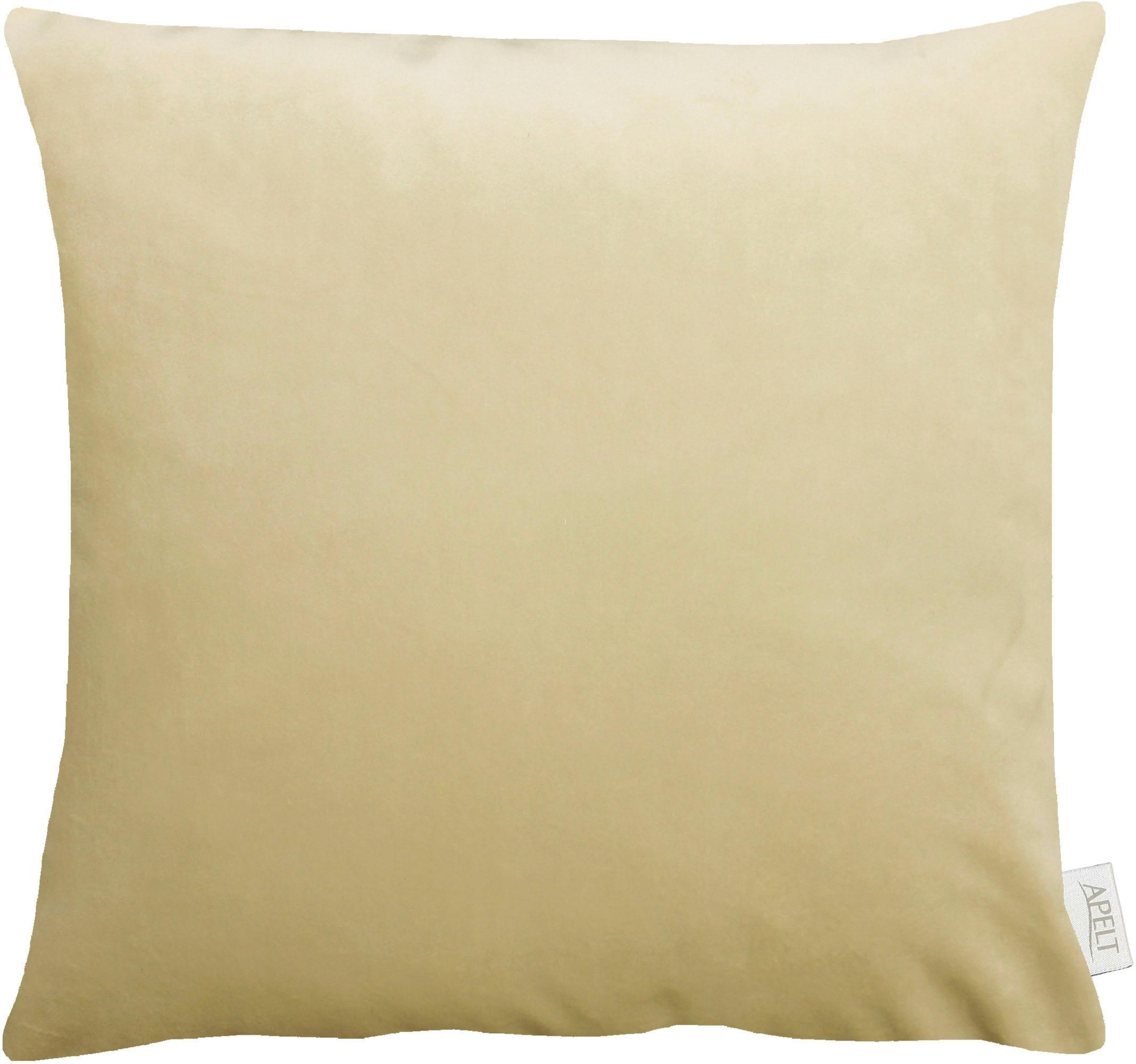 "Dekokissen APELT ""Arte"" Gr. 1, beige (beige, unifarben), B:46cm L:46cm, Polyester, Dekokissen_Sitzkissen_Kissenhüllen, Kissenhülle ohne Füllung, 1