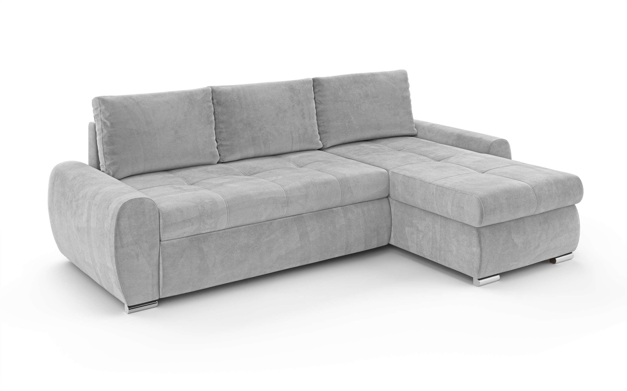 INOSIGN Ecksofa »HAVERHILL Schlafsofa mit Bettkasten, Maße B/H/T: 237/89/166 cm«, L-Form mit Recamiere links oder rechts bestellbar, Wellenunterfederung