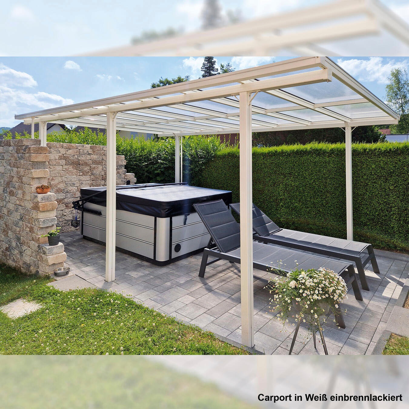 Beckmann Einzelcarport »CPTA«, Aluminium, 270 cm, Alu natur