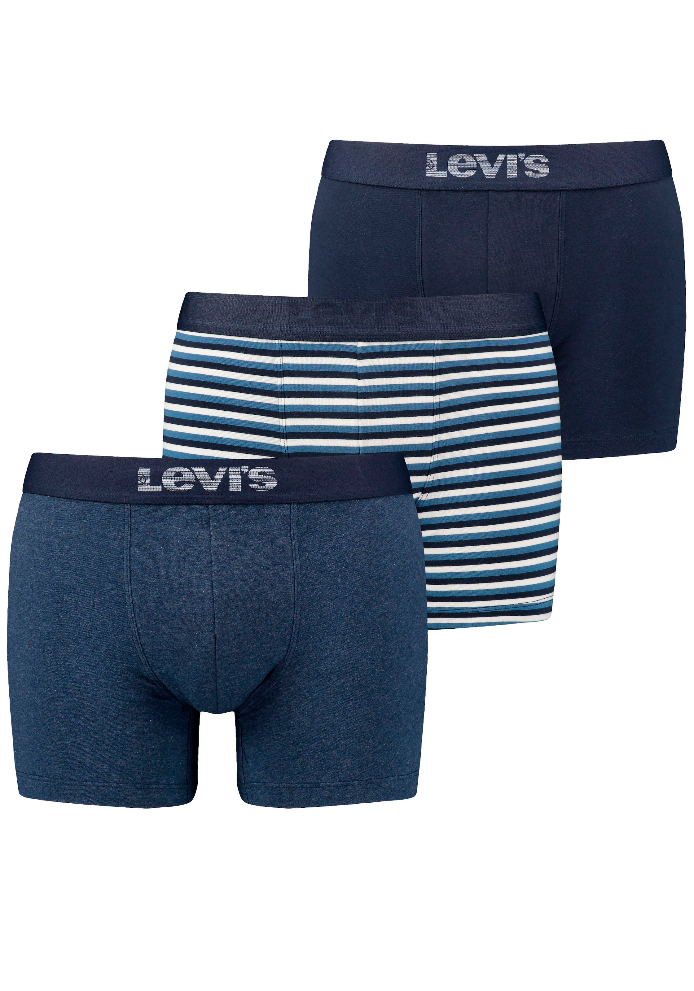 Boxershorts, (Packung, 3er-Pack), mit breitem Logobund