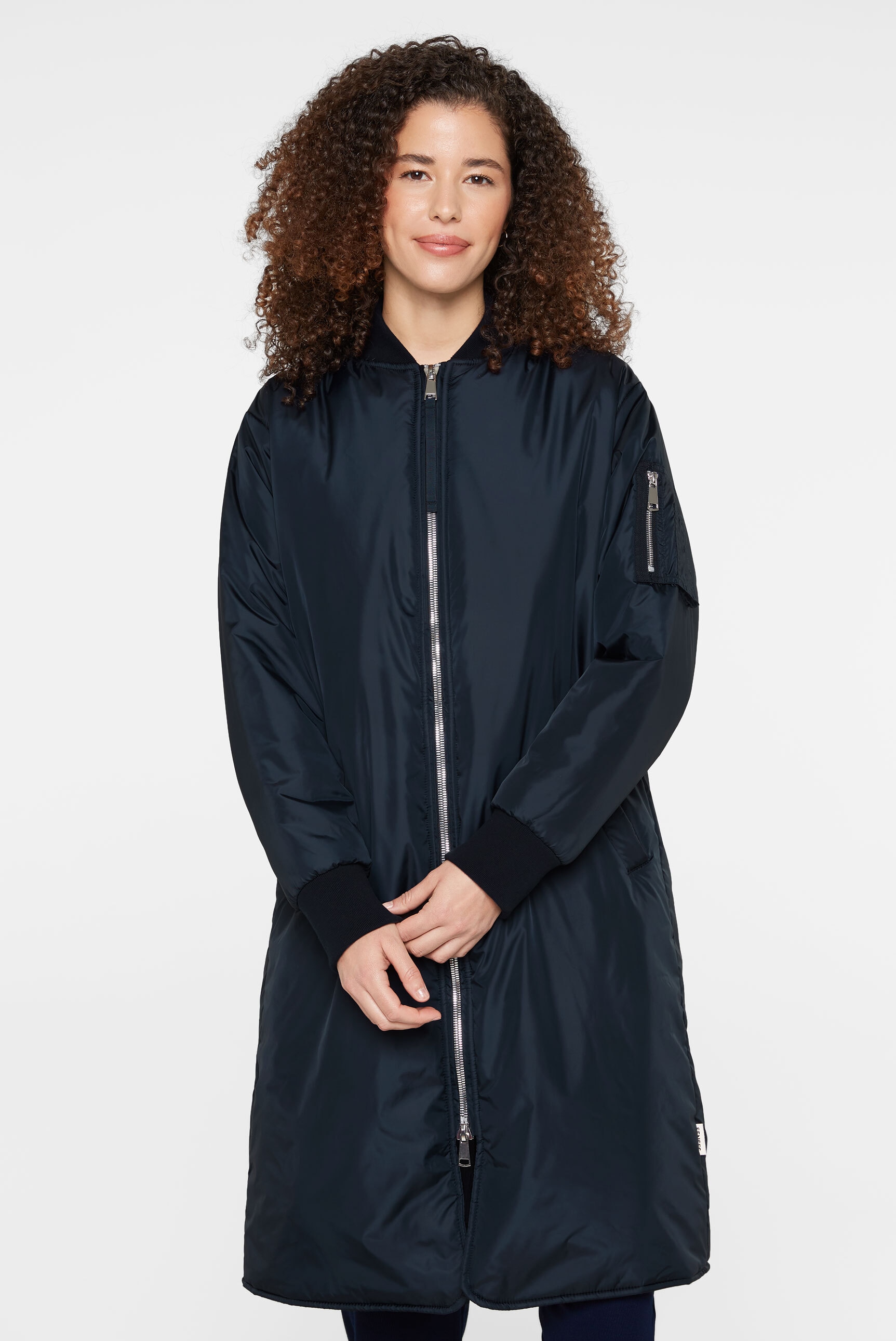 SENSES.THE LABEL Langjacke, ohne Kapuze, mit Two-Way-Zipper