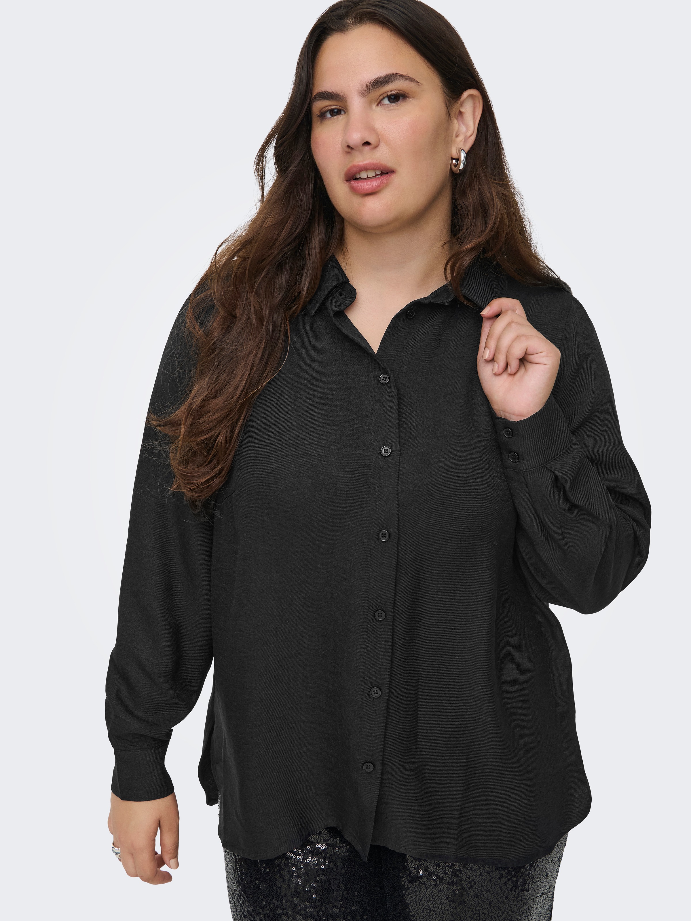ONLY CARMAKOMA Hemdbluse "CARBAY LS SHIRT WVN BF" günstig online kaufen