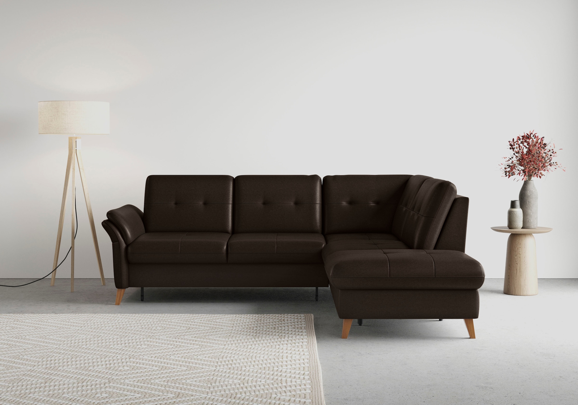 sit&more Ecksofa "Göteborg", inkl. Sitztiefenverstellung, wahlweise mit Bet günstig online kaufen